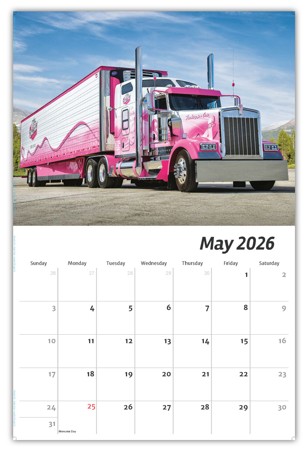 2026 Kings of the Road wall calendar