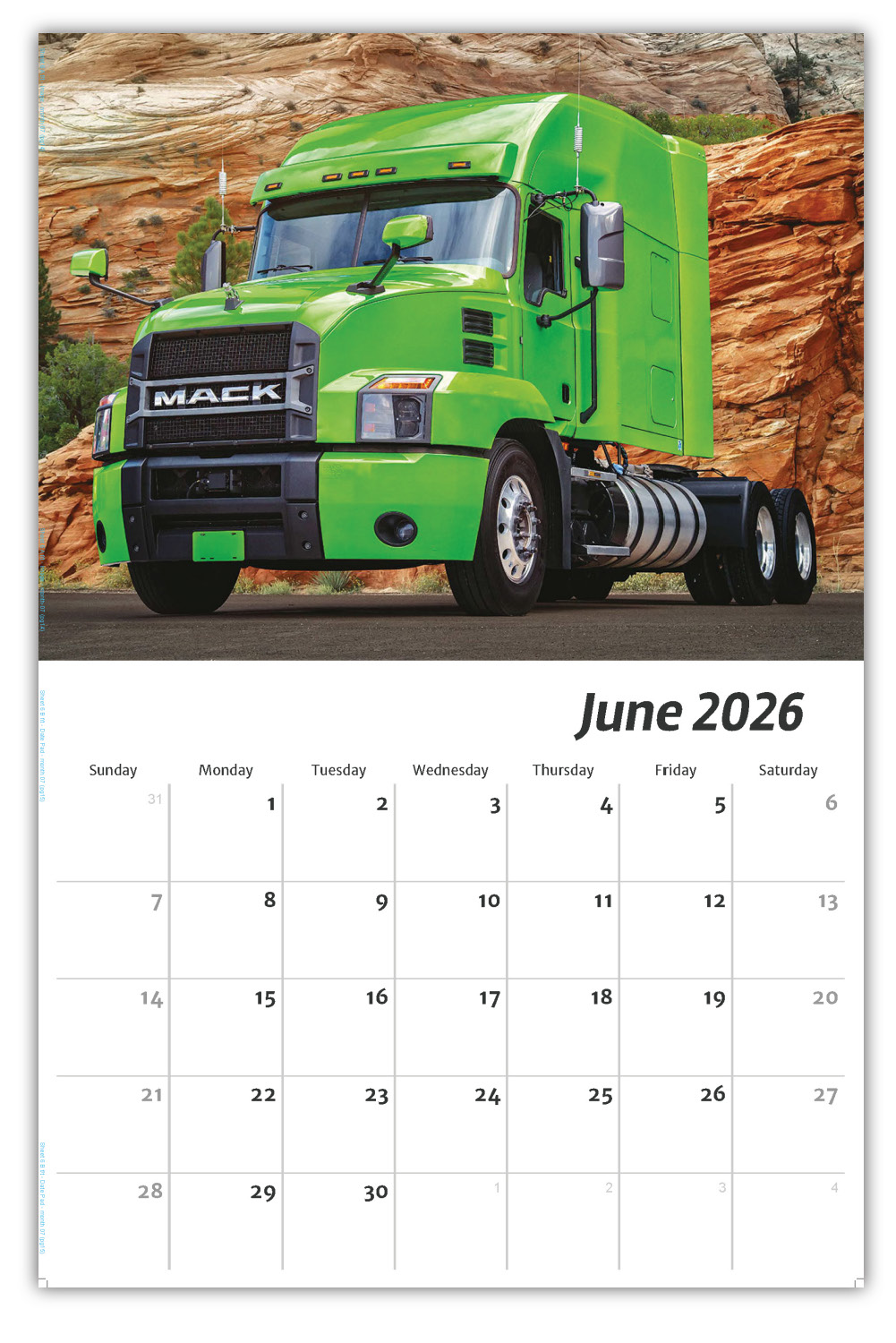2026 Kings of the Road wall calendar