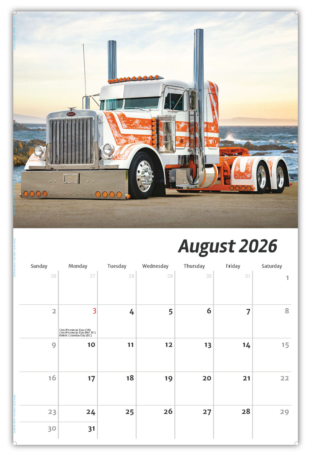 2026 Kings of the Road wall calendar