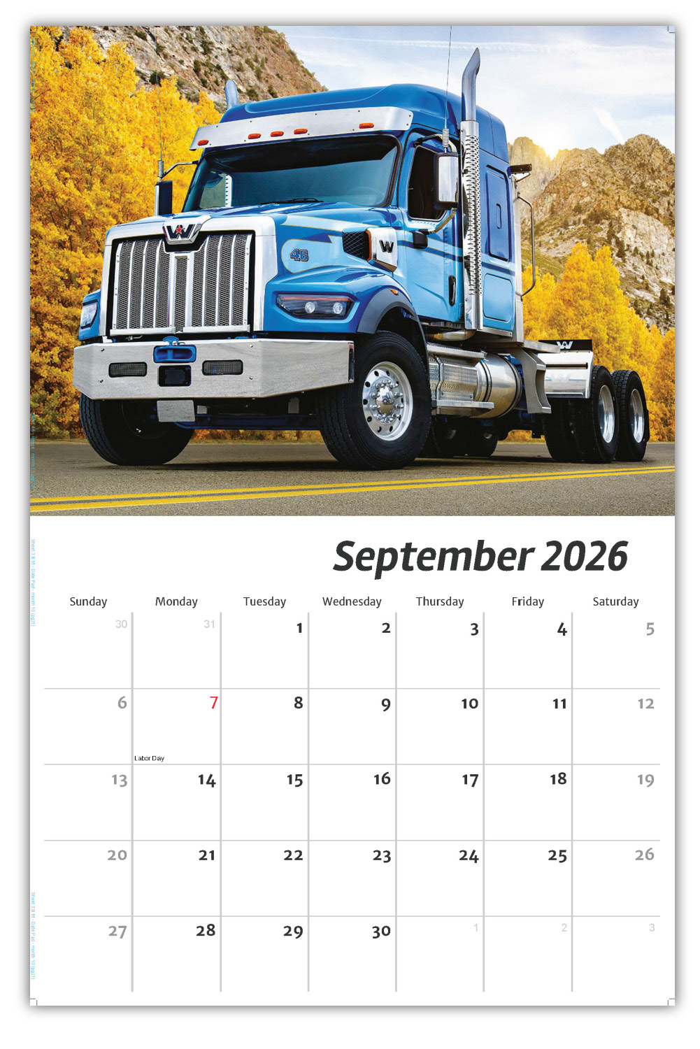 2026 Kings of the Road wall calendar