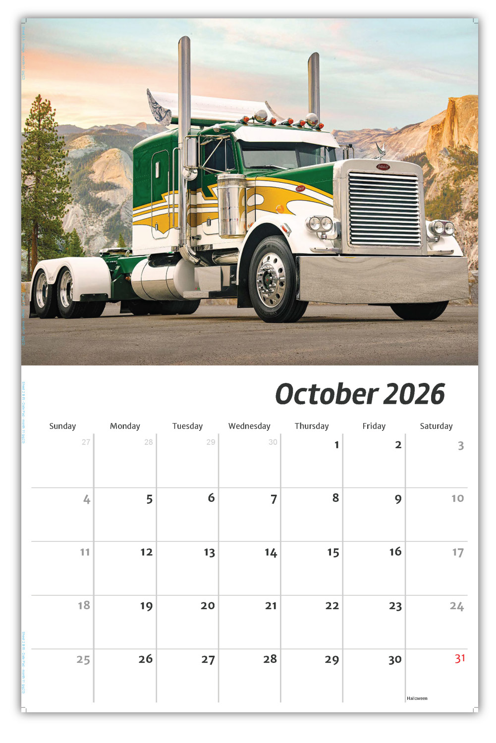 2026 Kings of the Road wall calendar