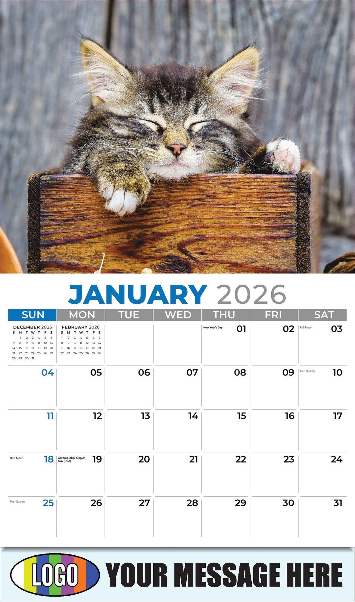 2026 Kittens Business Promotional Calendar