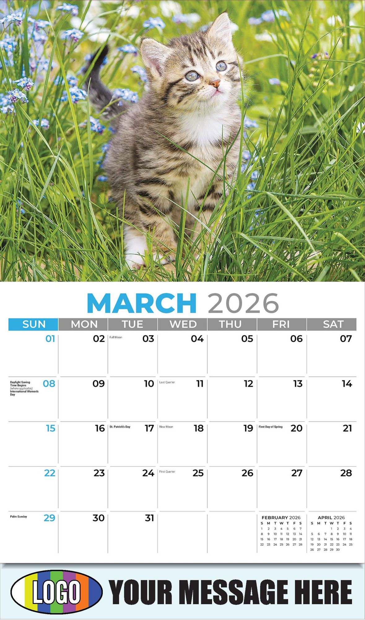 2026 Kittens Business Promotional Calendar