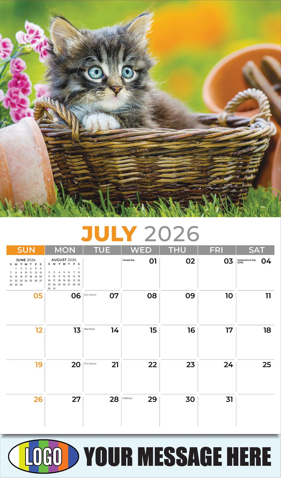 2026 Kittens Business Promotional Calendar