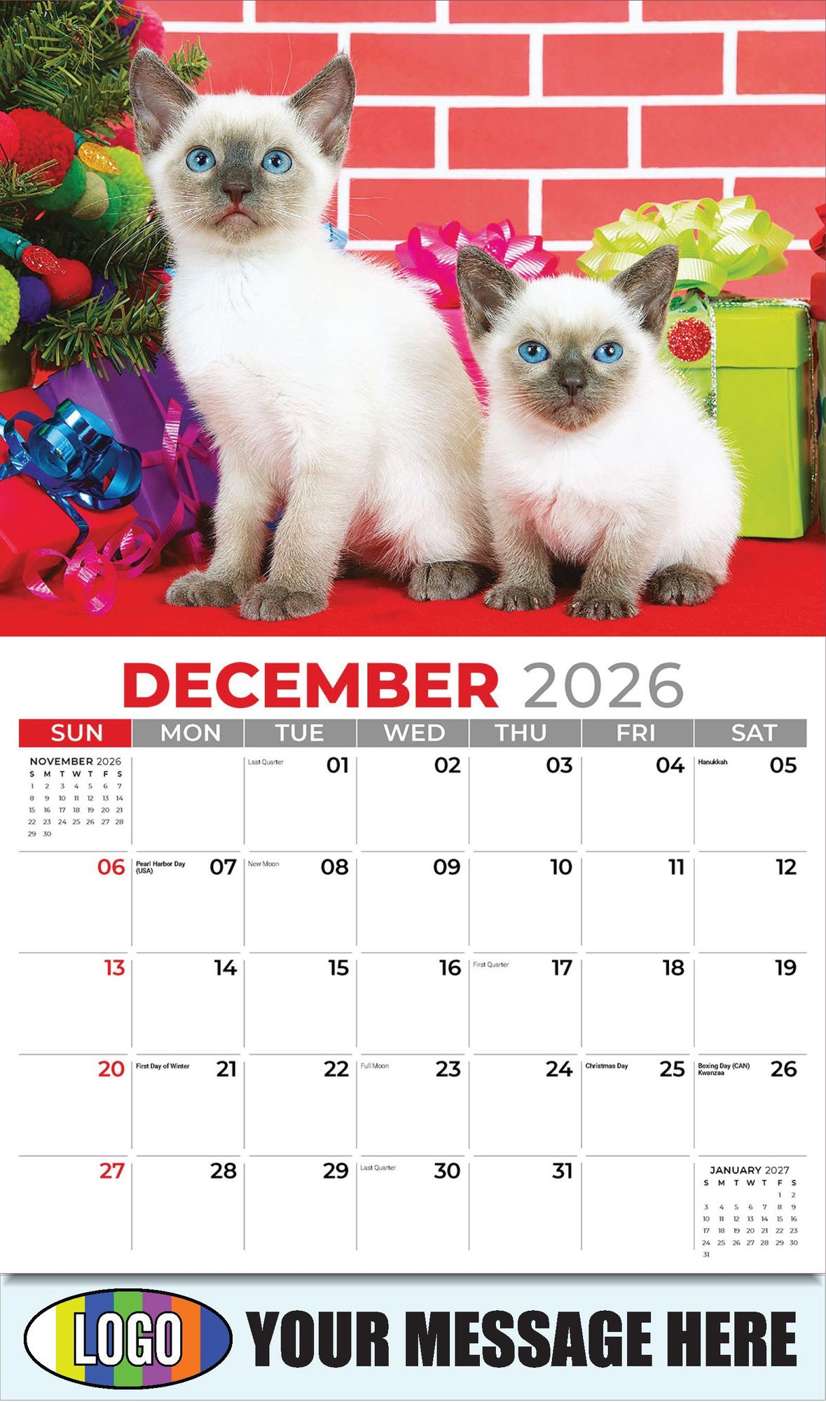 2026 Kittens Business Promotional Calendar