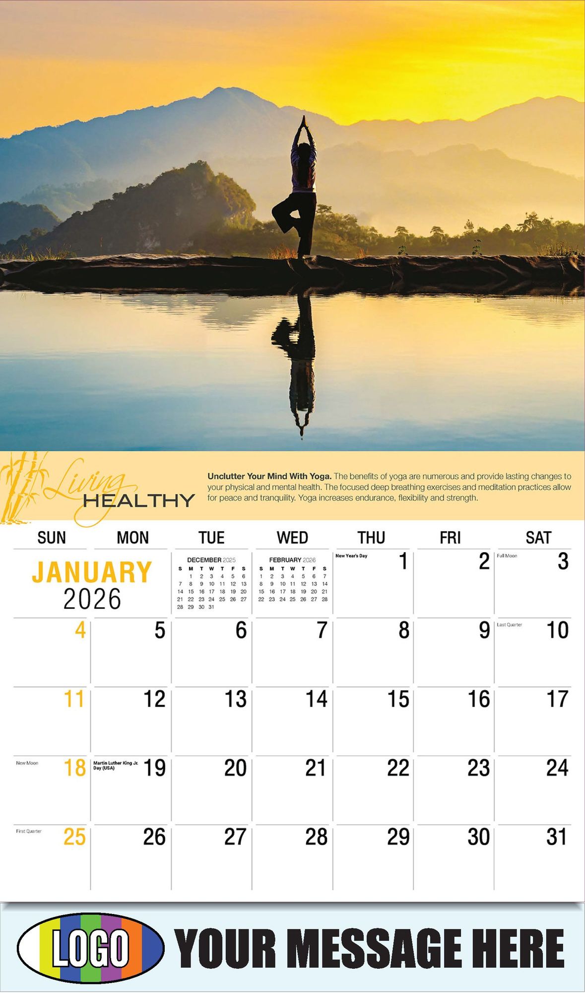 2026 Living Healthy Business Promotional Calendar