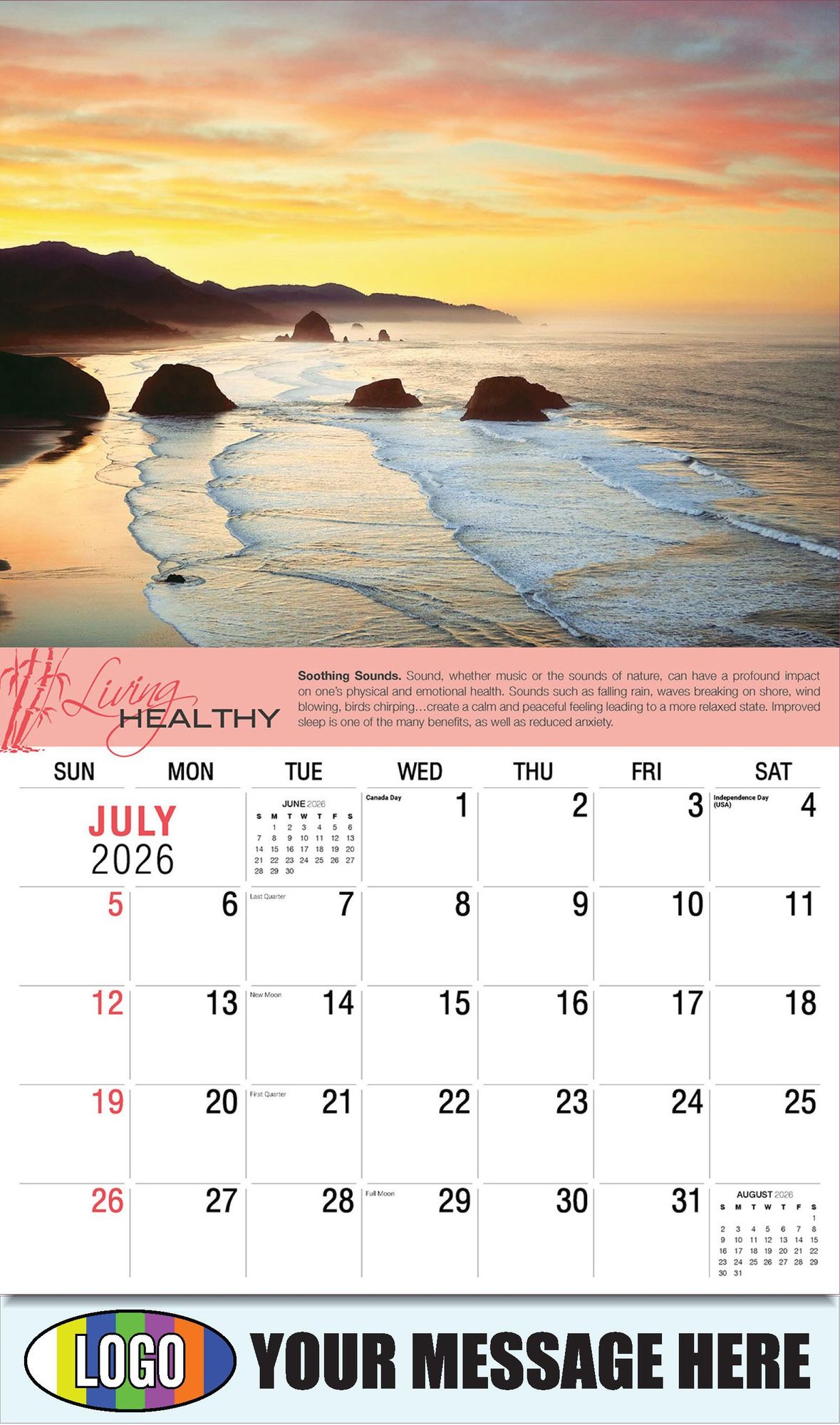 2026 Living Healthy Business Promotional Calendar