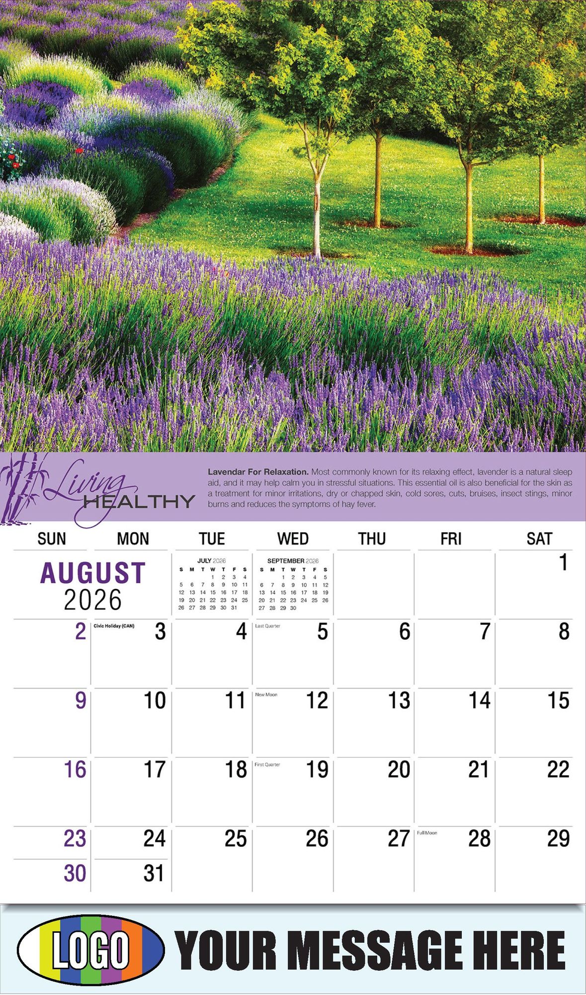 2026 Living Healthy Business Promotional Calendar