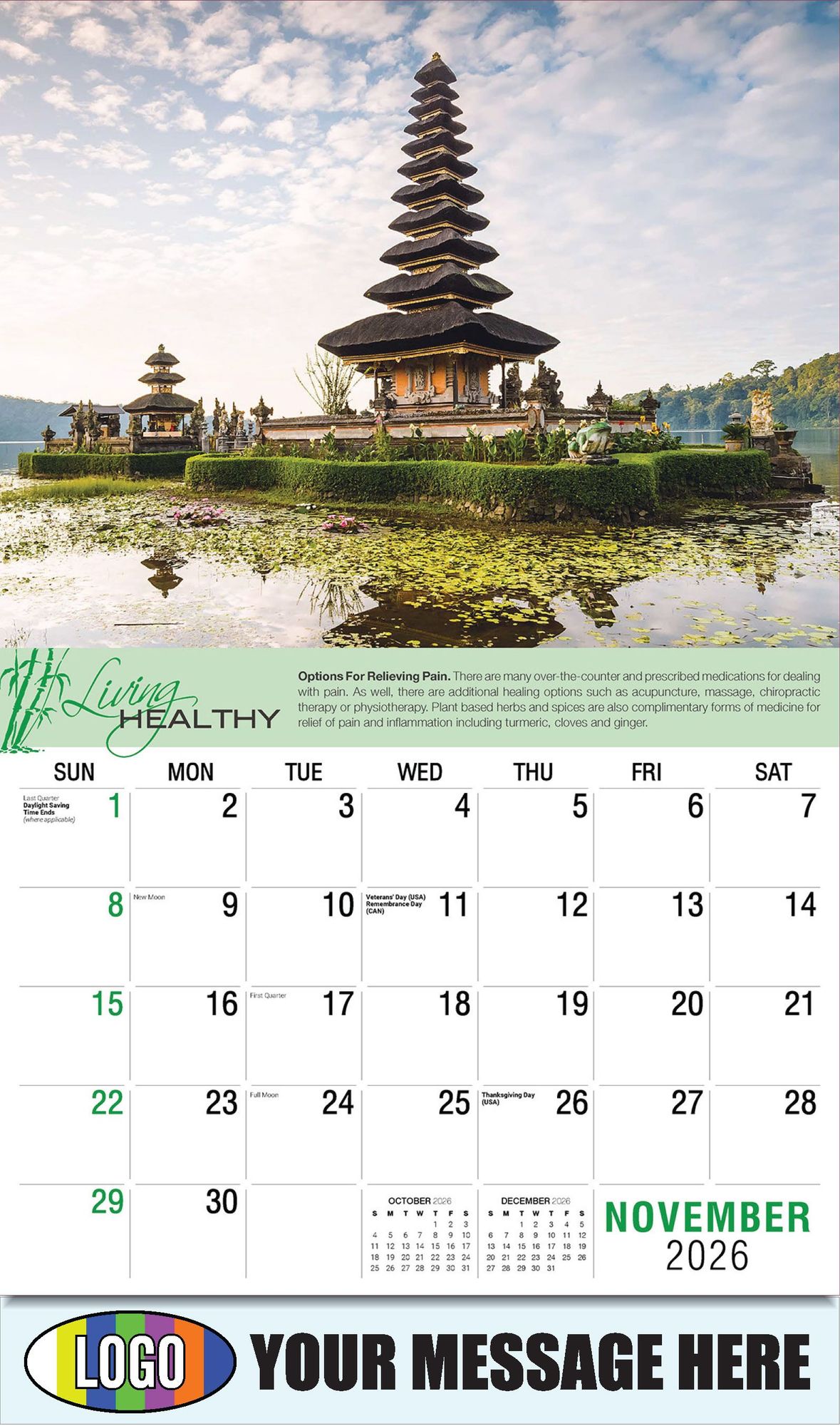 2026 Living Healthy Business Promotional Calendar