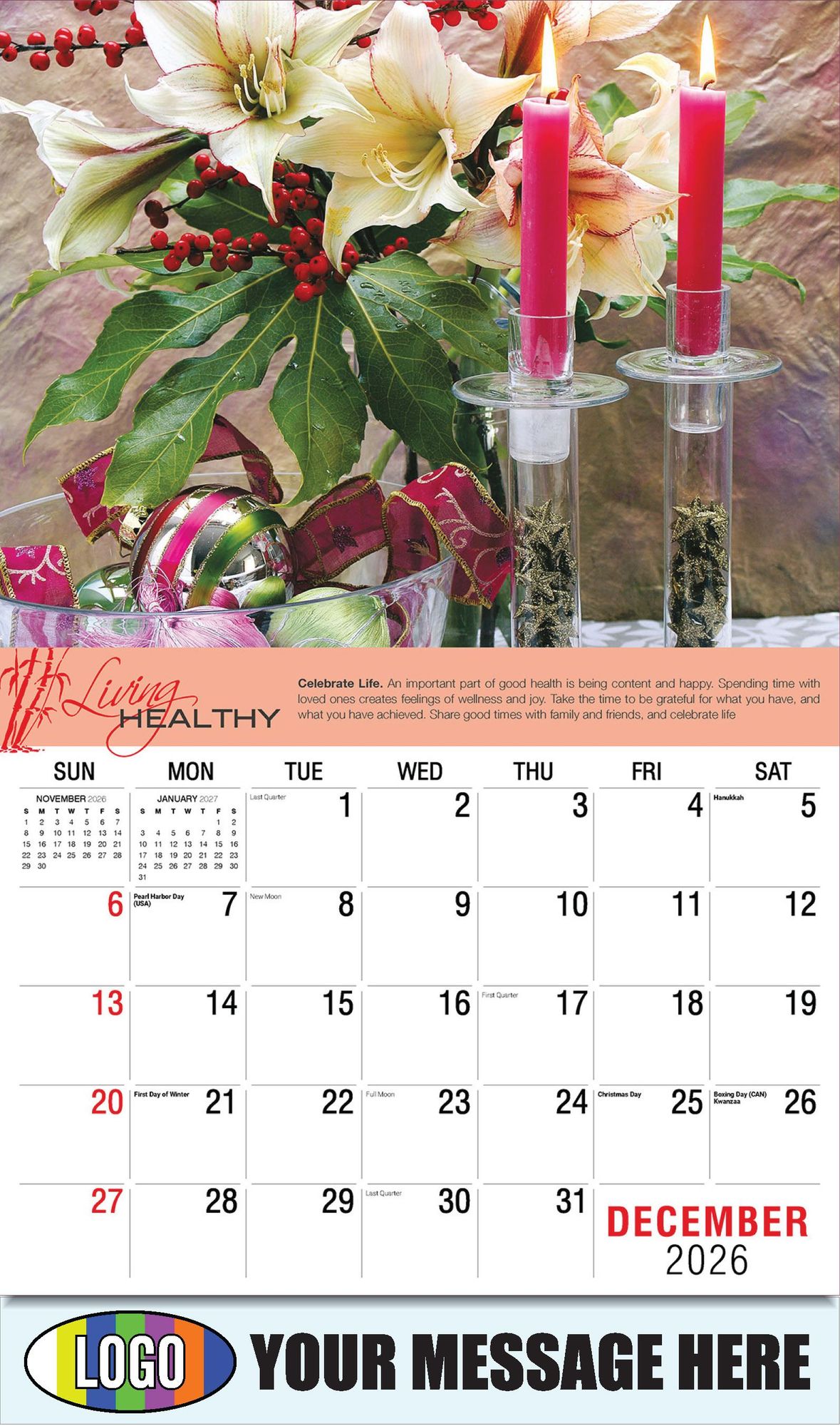 2026 Living Healthy Business Promotional Calendar
