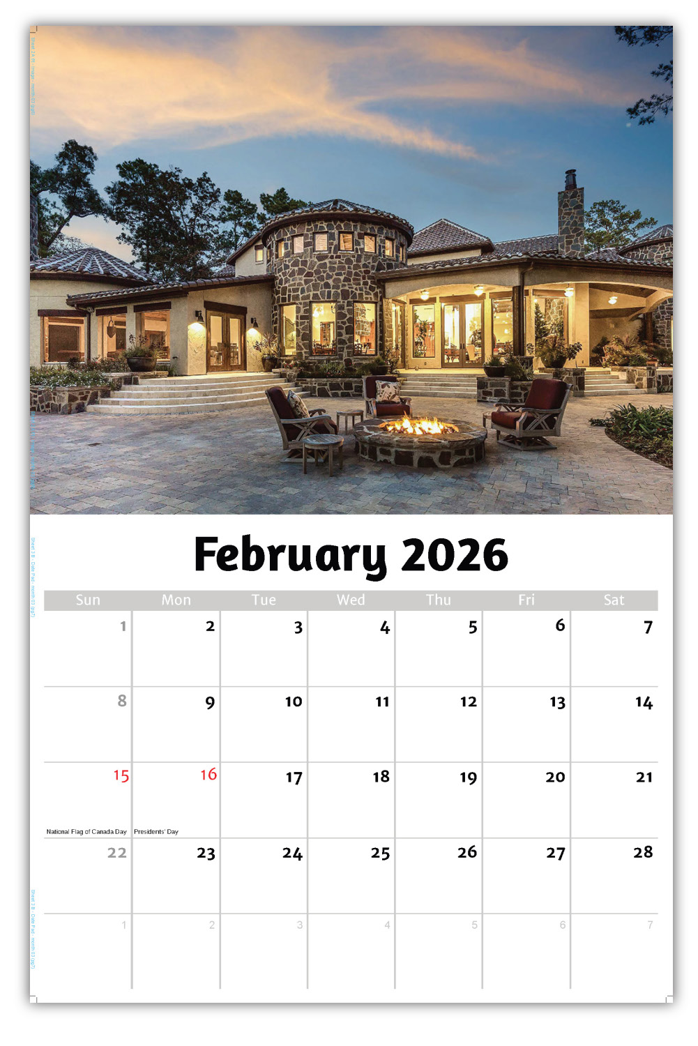 2026 Luxury Homes wall calendar