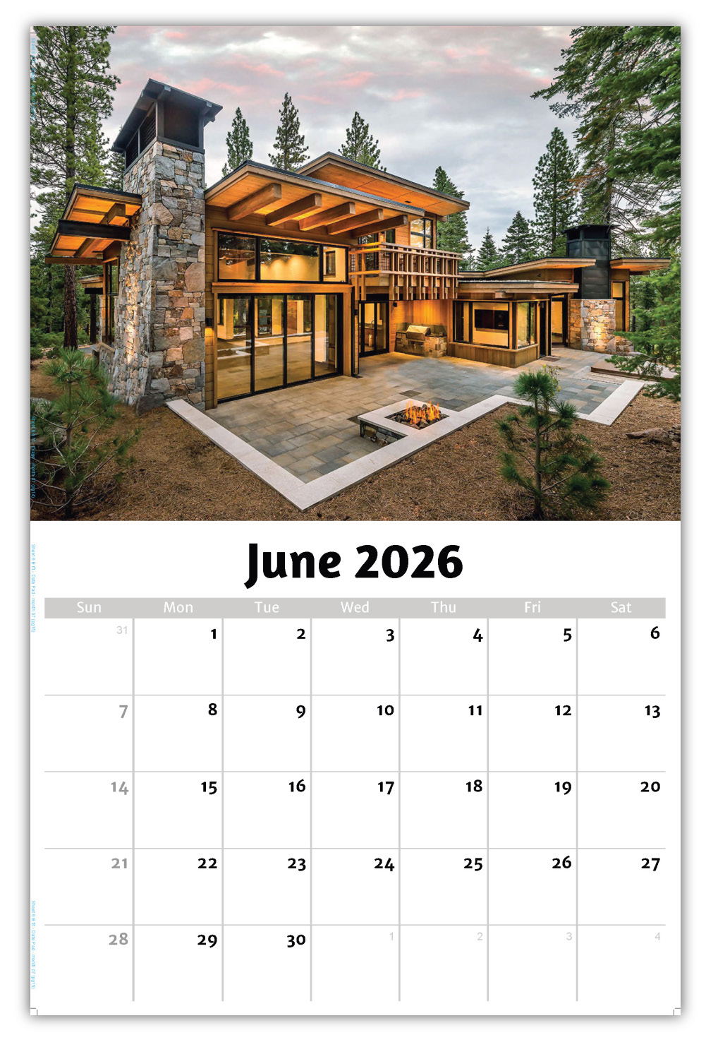2026 Luxury Homes wall calendar