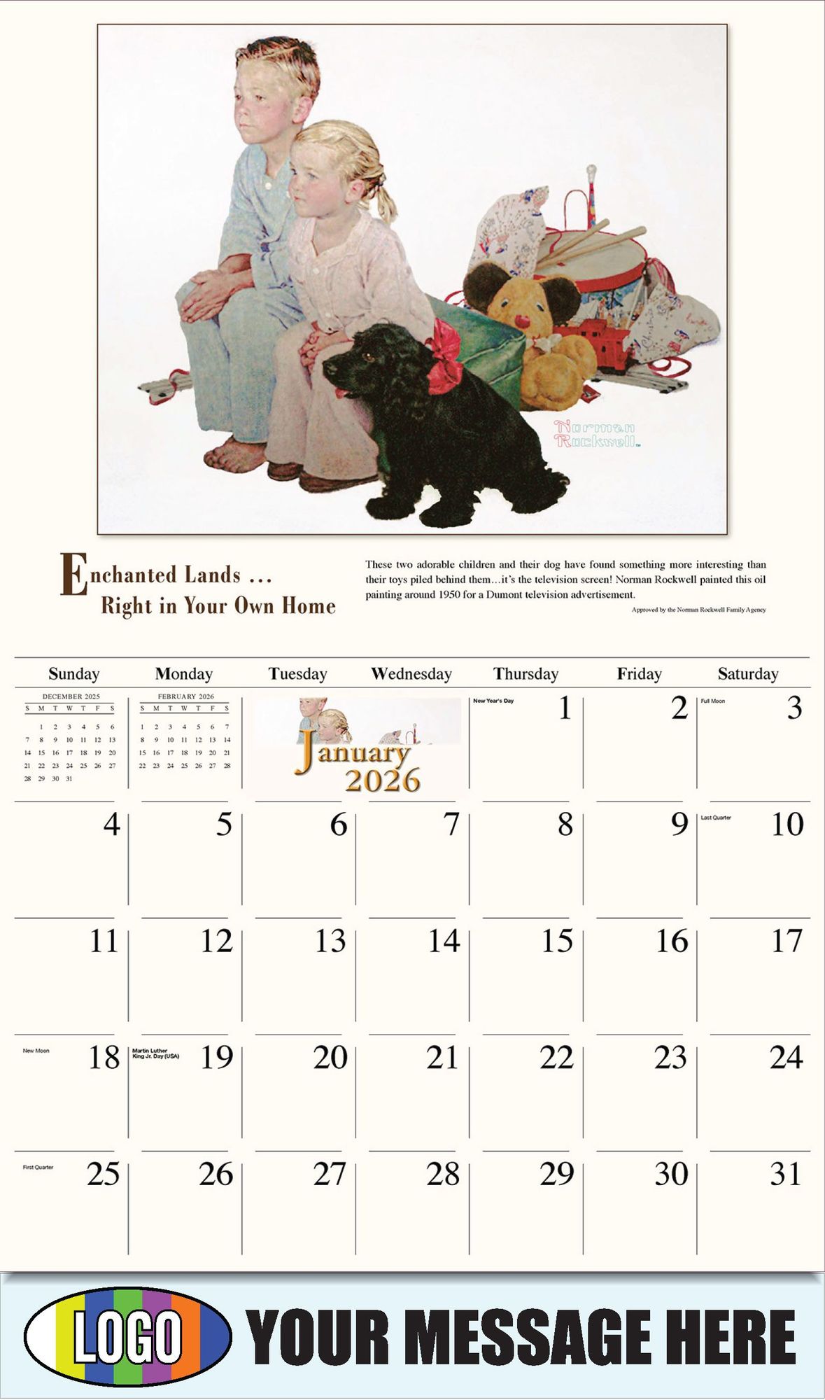 2026 Norman Rockwell Business Promotional Calendar - Memorable Images