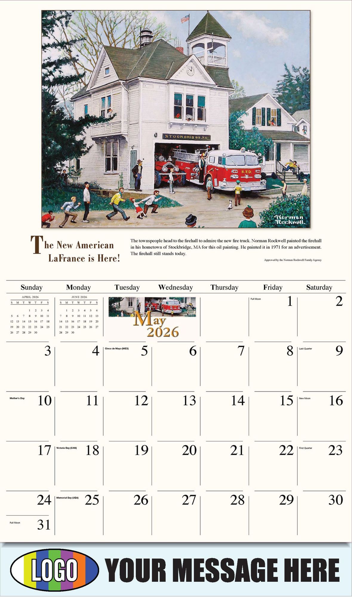 2026 Norman Rockwell Business Promotional Calendar - Memorable Images
