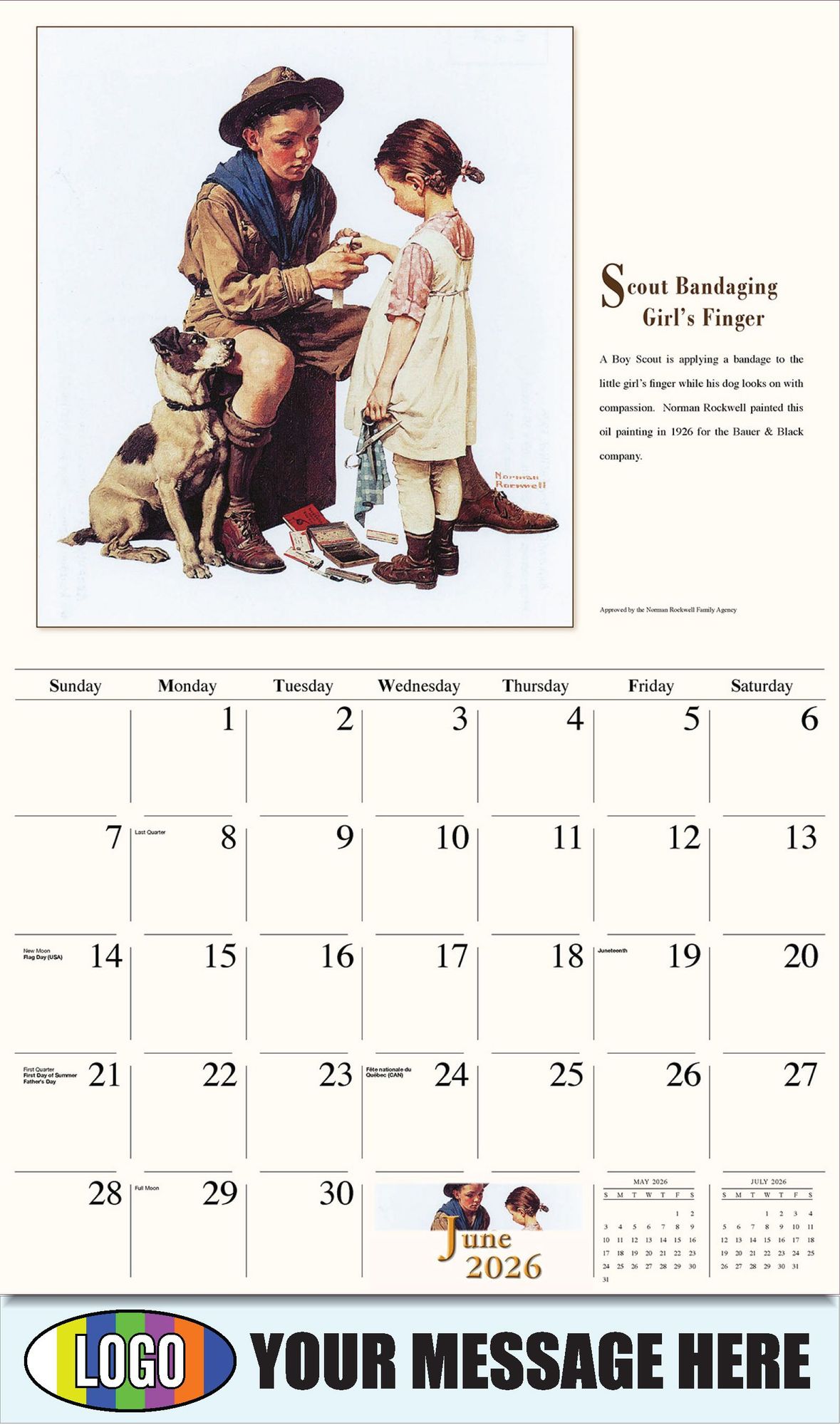 2026 Norman Rockwell Business Promotional Calendar - Memorable Images
