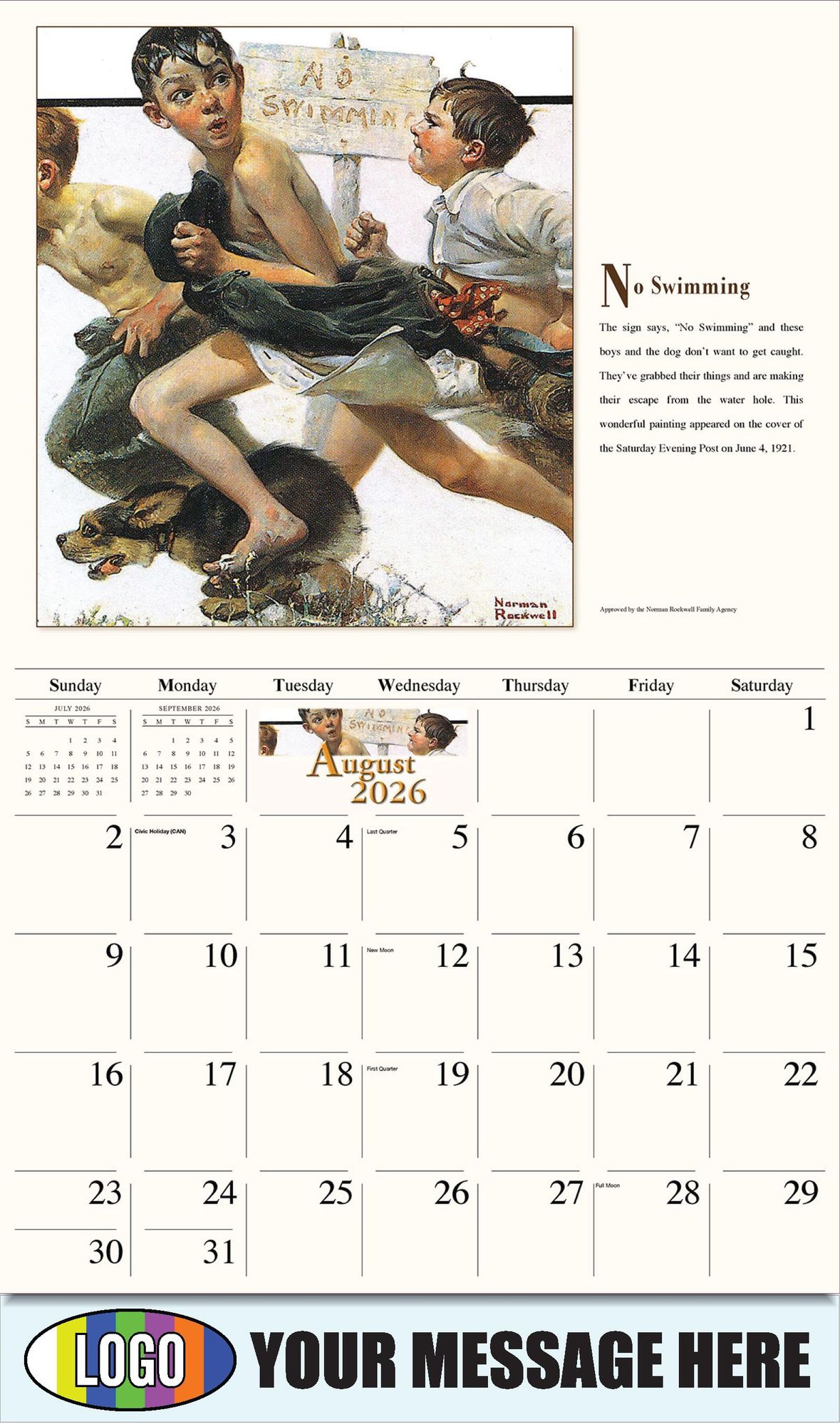 2026 Norman Rockwell Business Promotional Calendar - Memorable Images