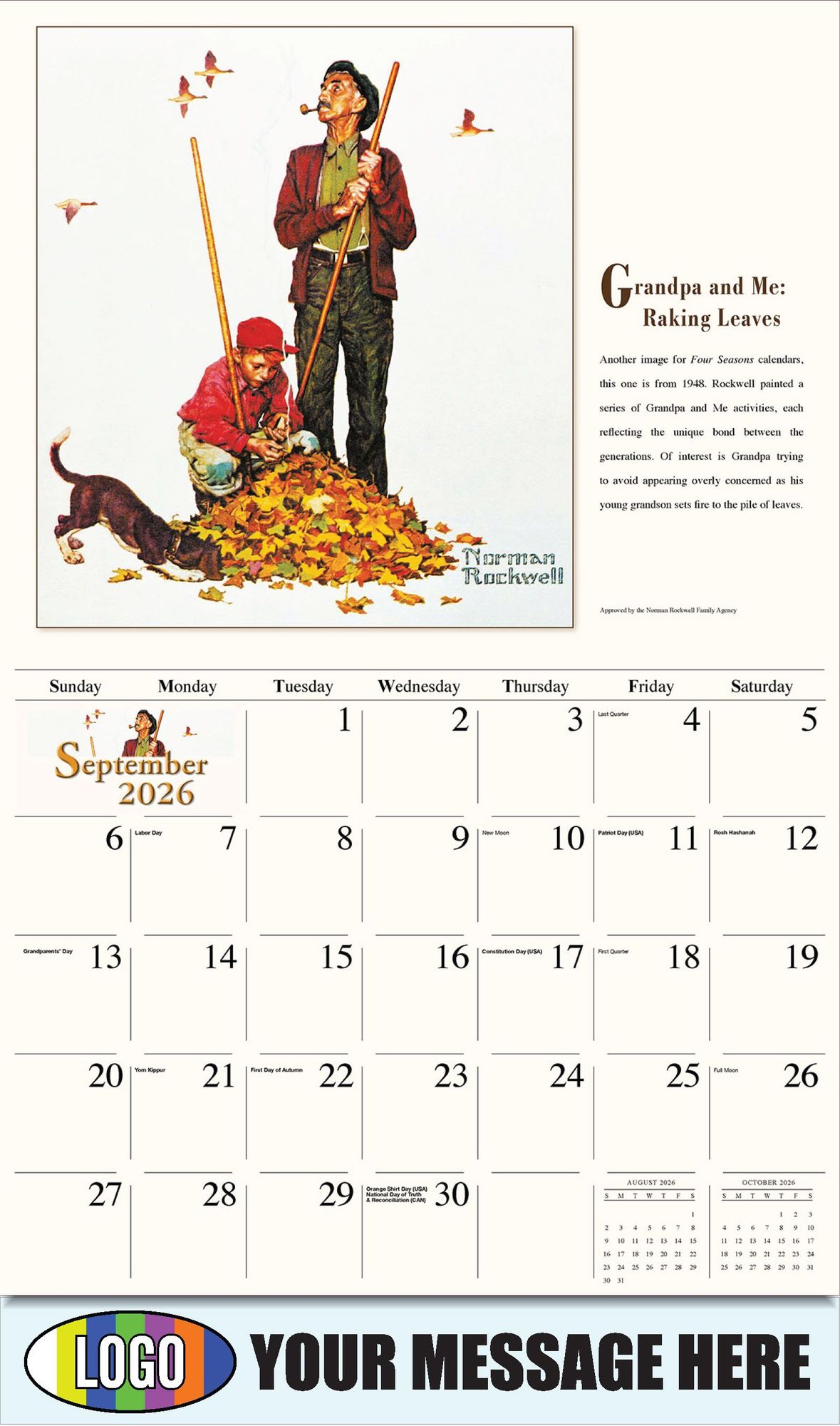 2026 Norman Rockwell Business Promotional Calendar - Memorable Images