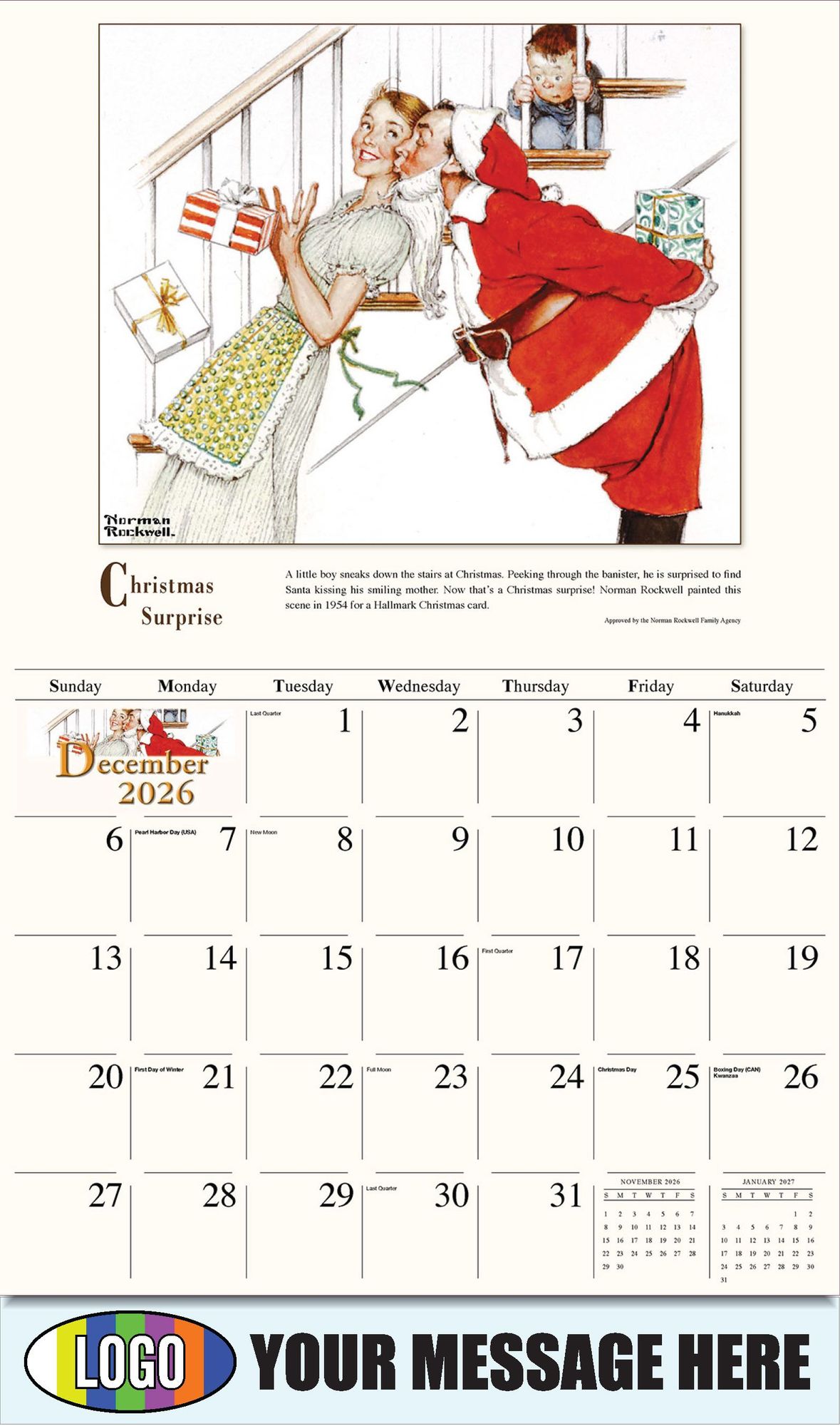 2026 Norman Rockwell Business Promotional Calendar - Memorable Images