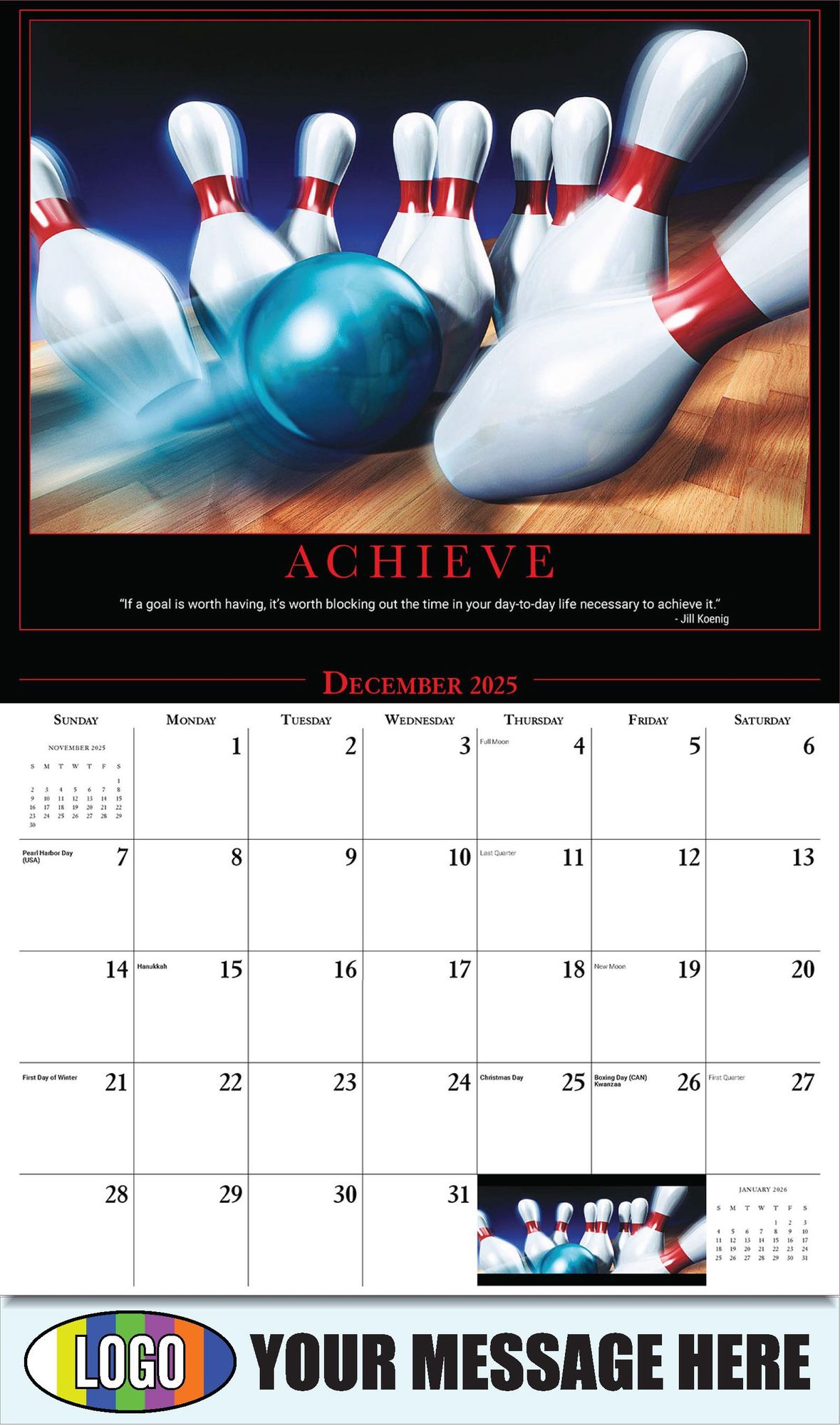 2026 Motivational Poster Business Promotional Calendar