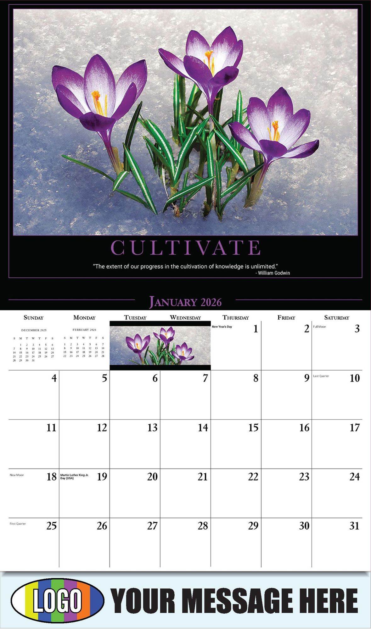 2026 Motivational Poster Business Promotional Calendar
