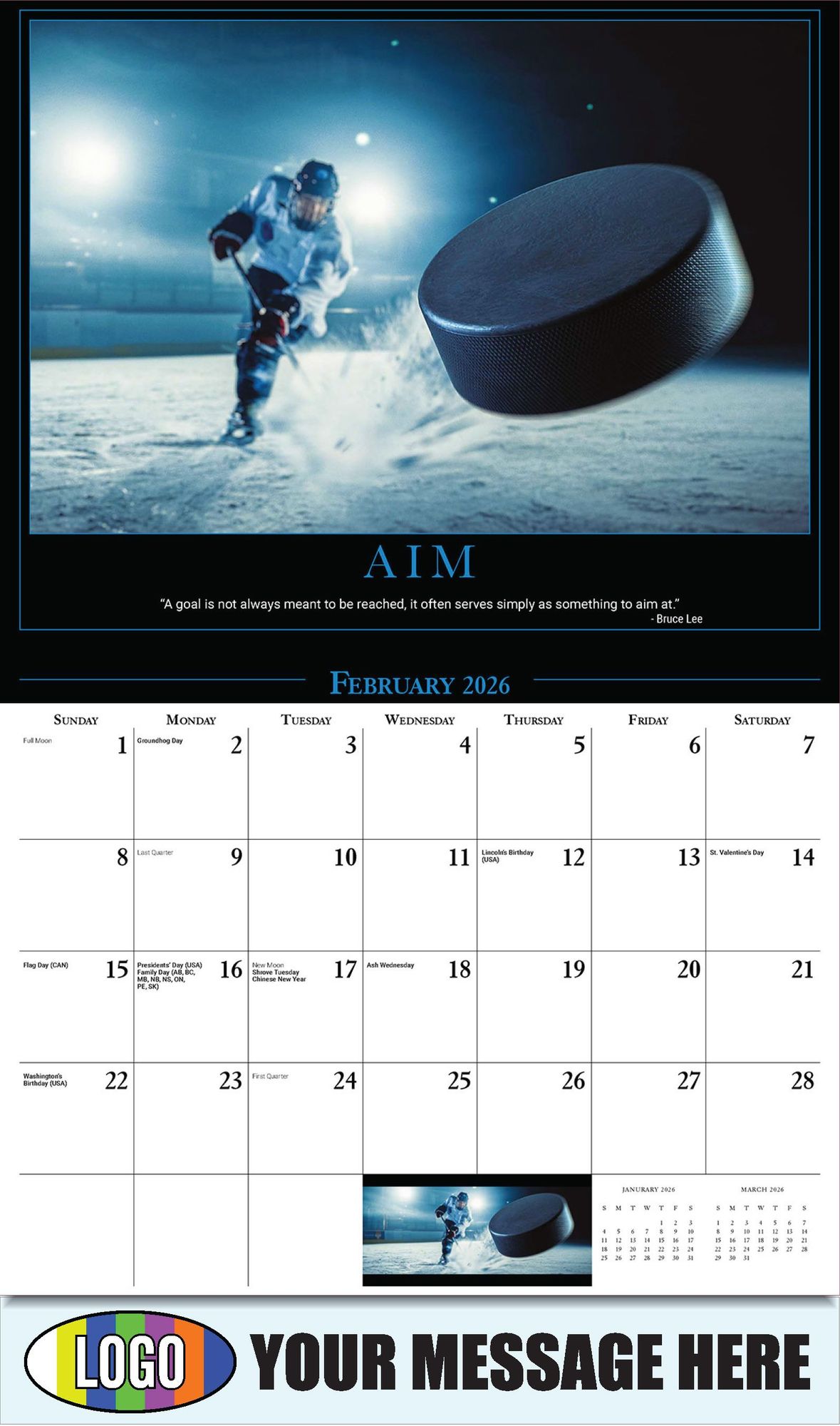 2026 Motivational Poster Business Promotional Calendar