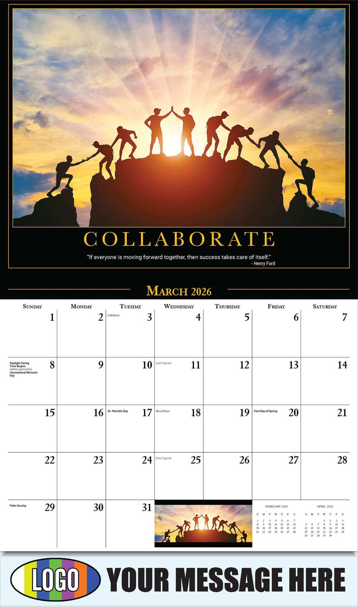 2026 Motivational Poster Business Promotional Calendar
