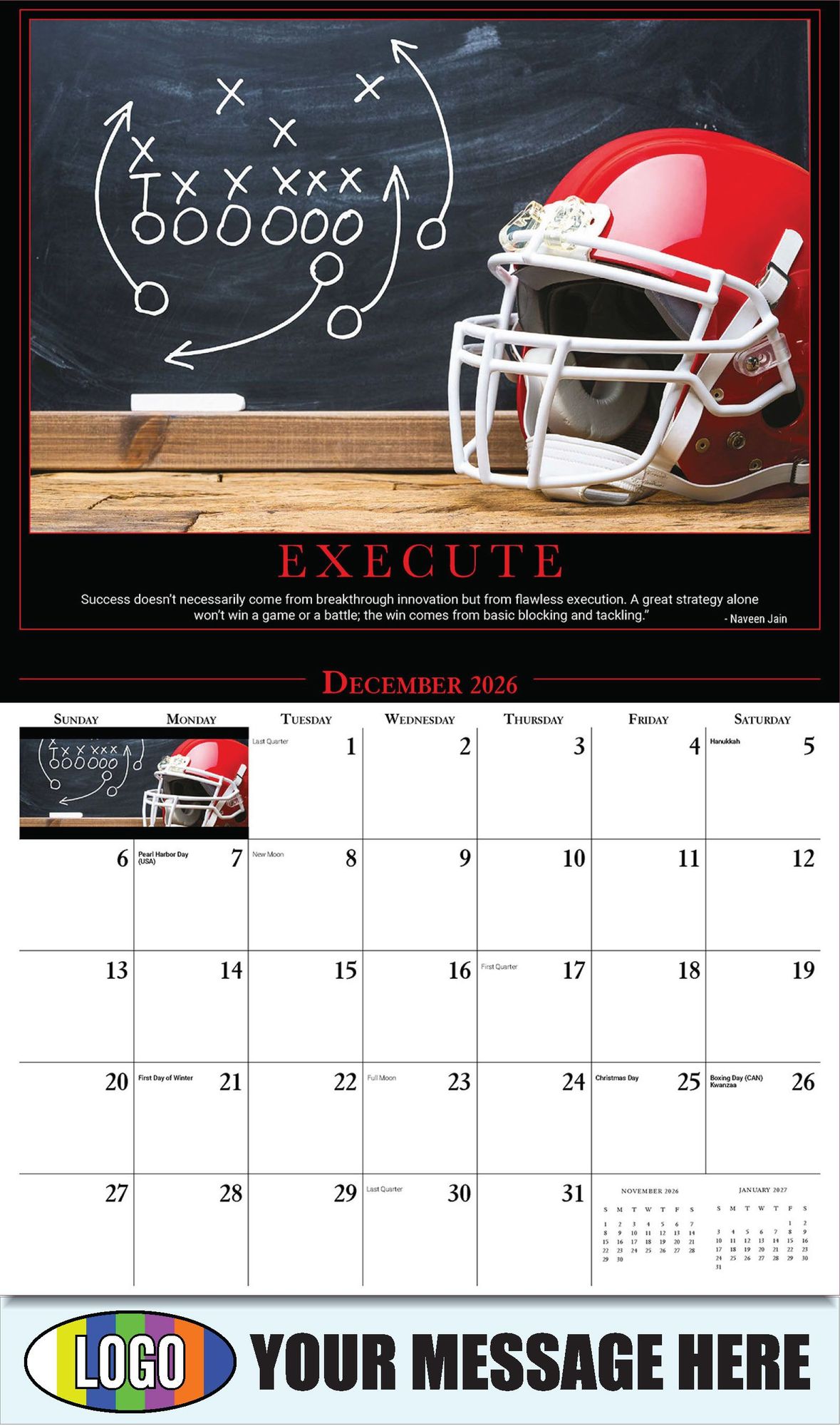 2026 Motivational Poster Business Promotional Calendar
