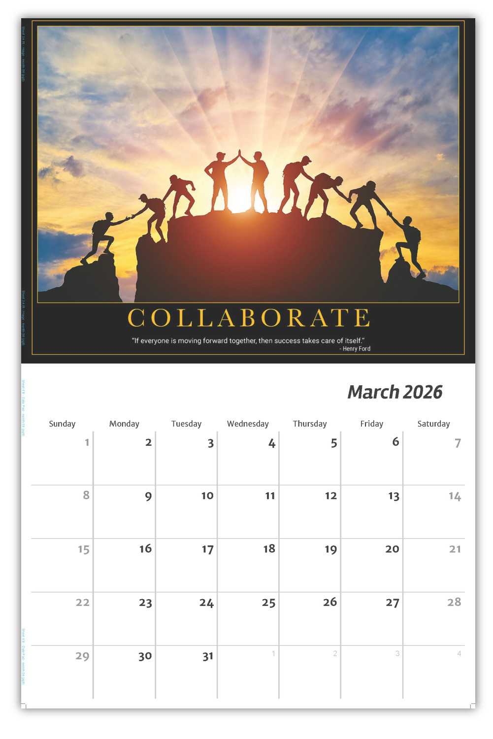 2026 Motivational Posters wall calendar