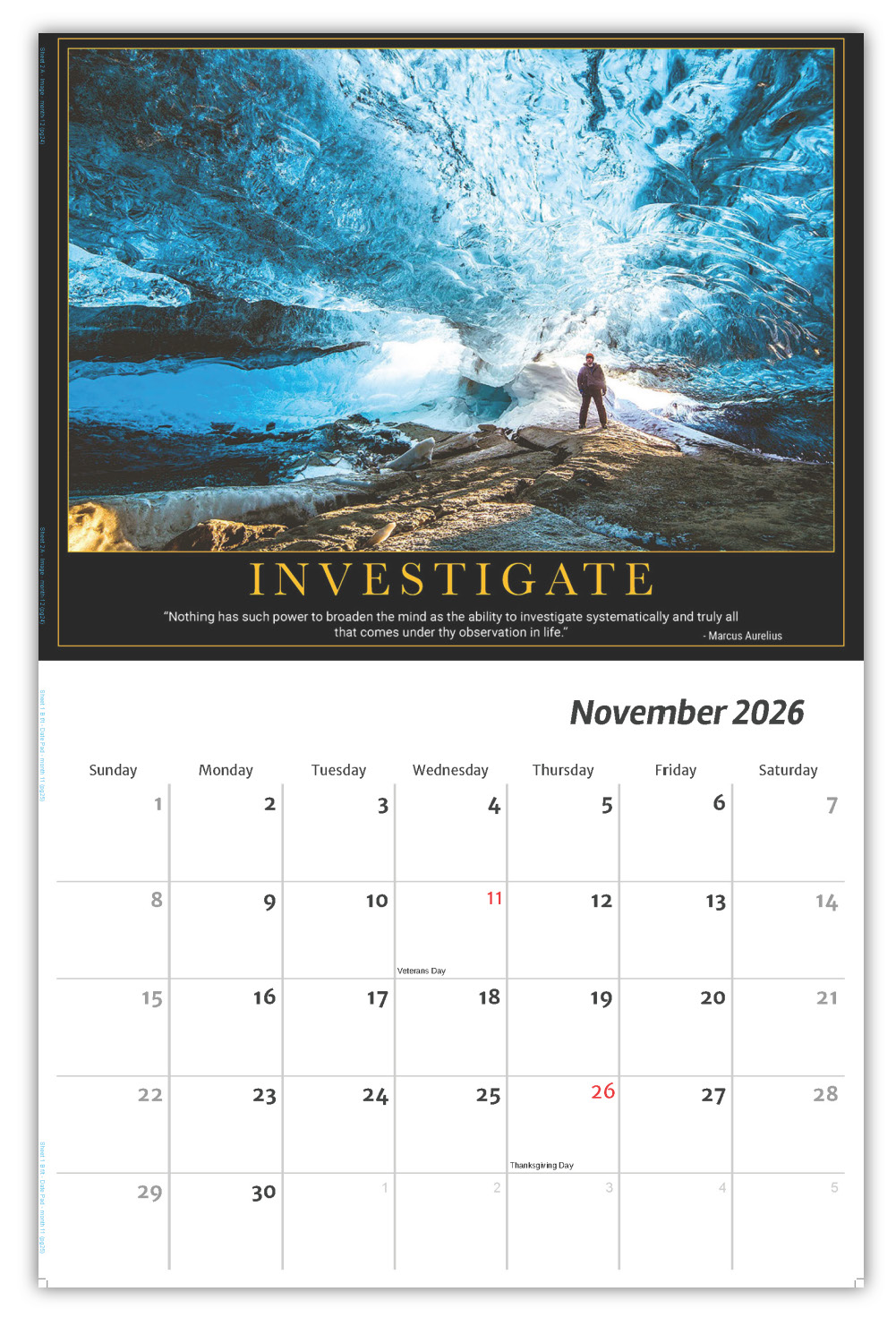 2026 Motivational Posters wall calendar