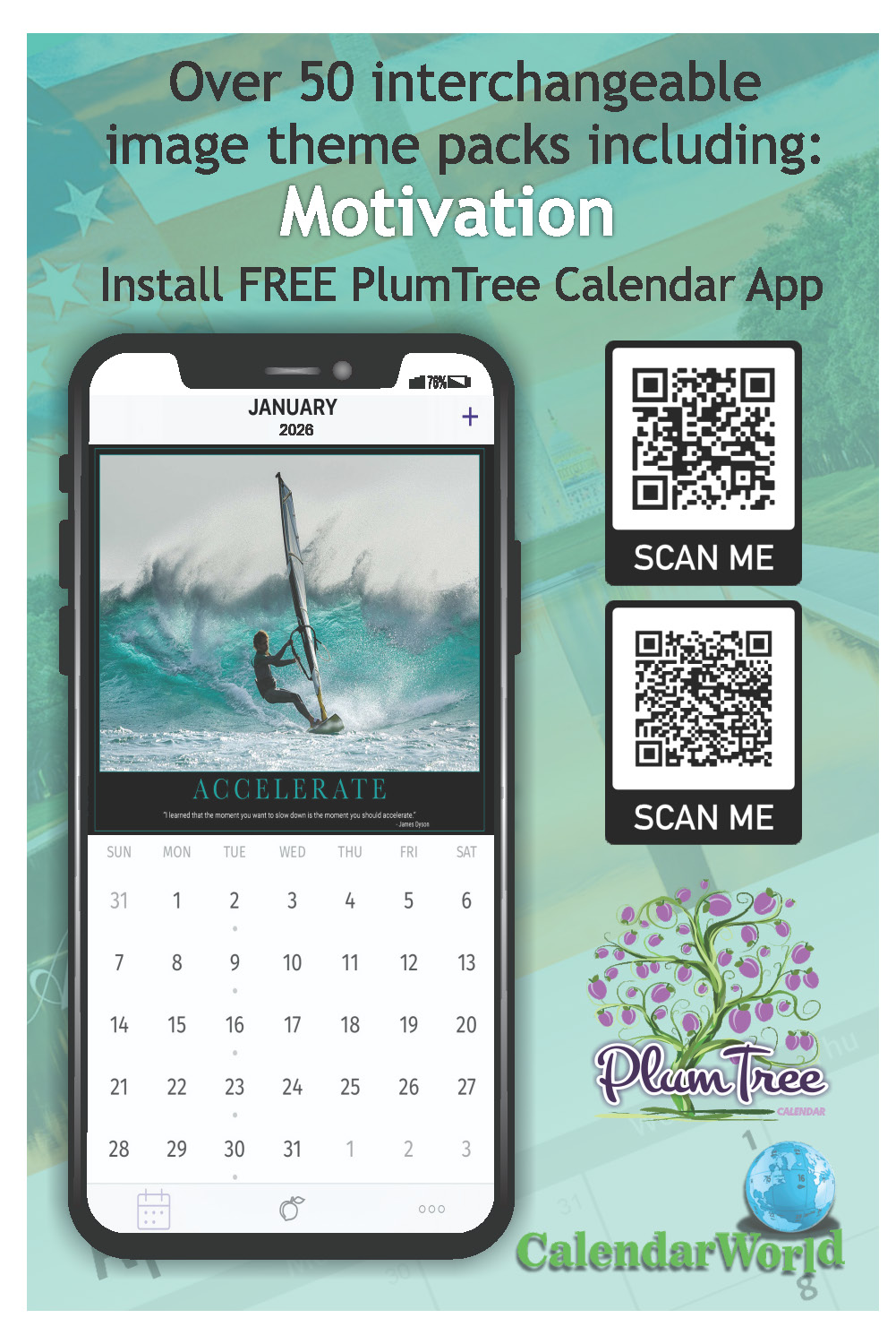 2026 Motivational Posters wall calendar