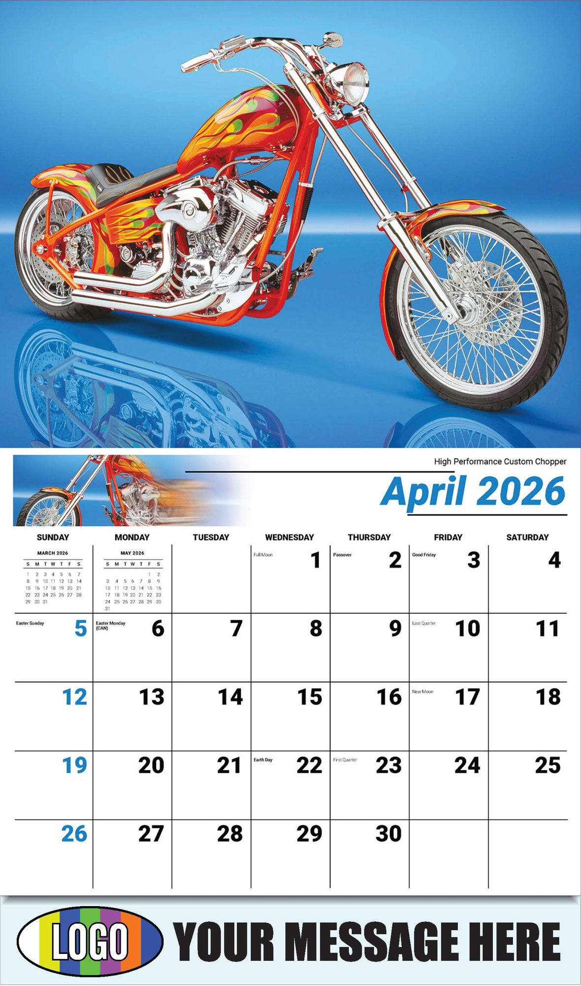 2026 Motorcycle Mania Business Promotional Calendar