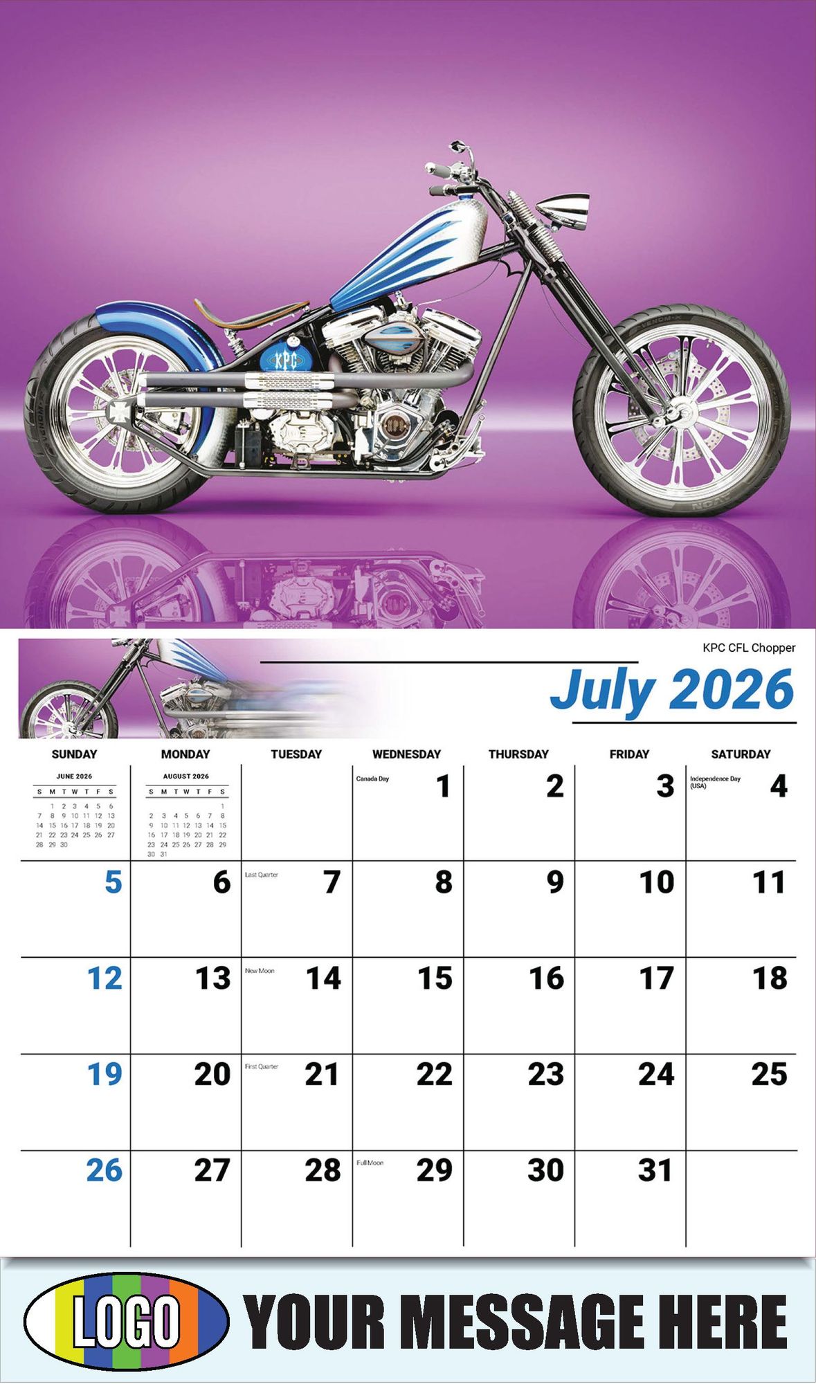2026 Motorcycle Mania Business Promotional Calendar