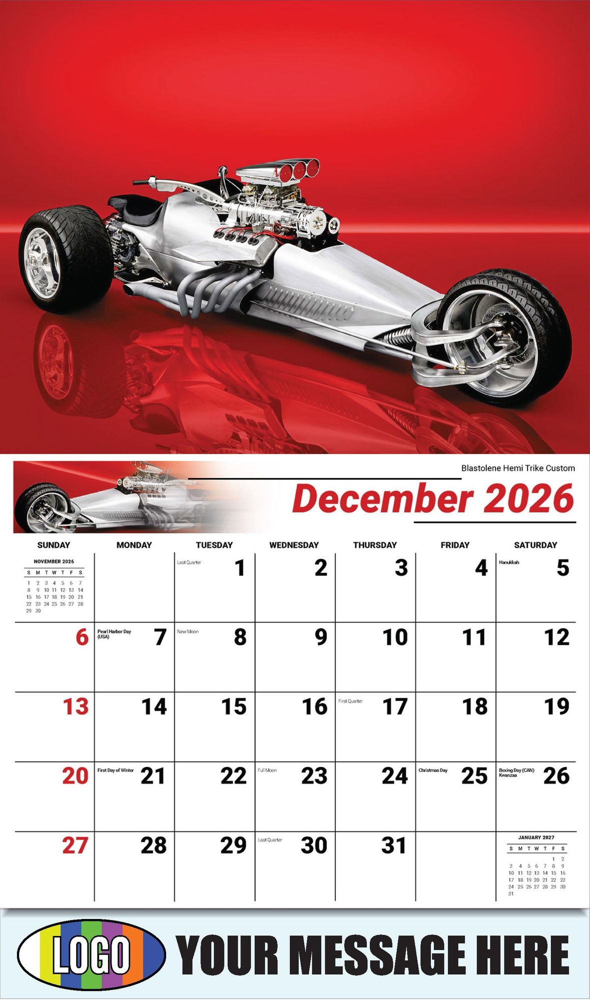 2026 Motorcycle Mania Business Promotional Calendar