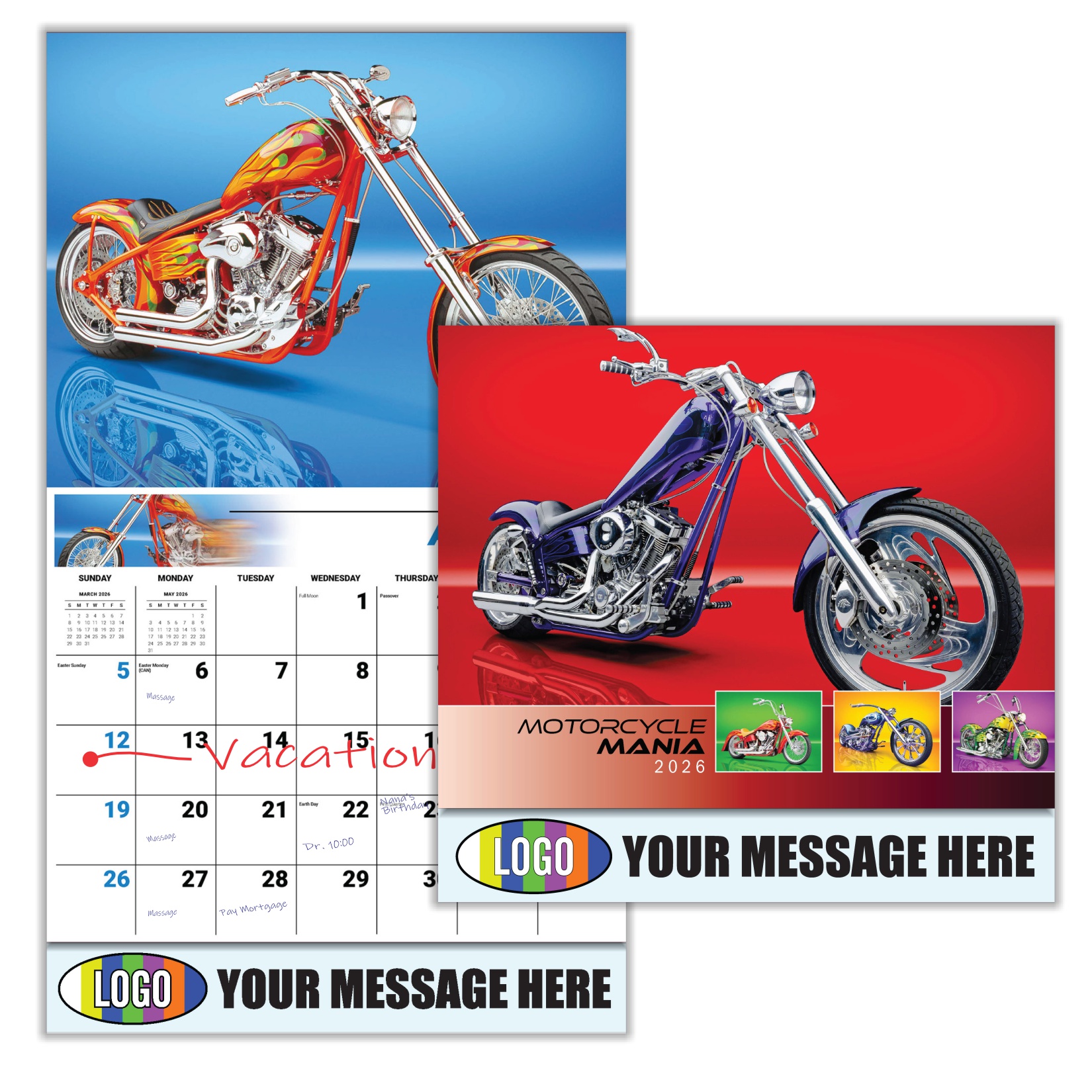 2026 Motorcycle Mania Business Promotional Calendar
