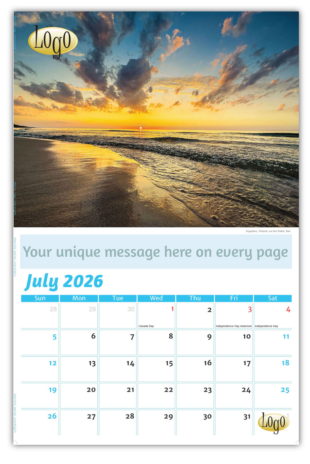 Custom Business Promotional Calendar