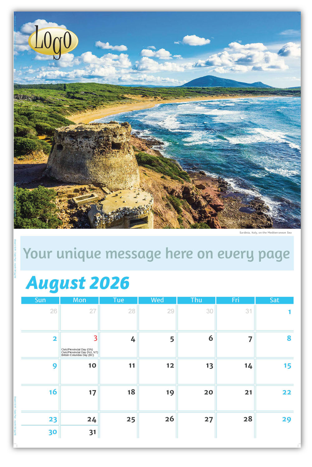Custom Business Promotional Calendar