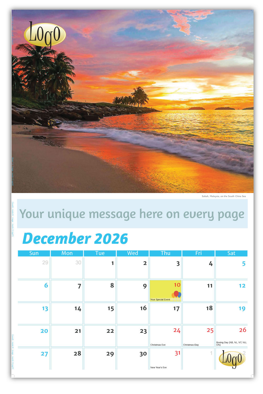 Custom Business Promotional Calendar