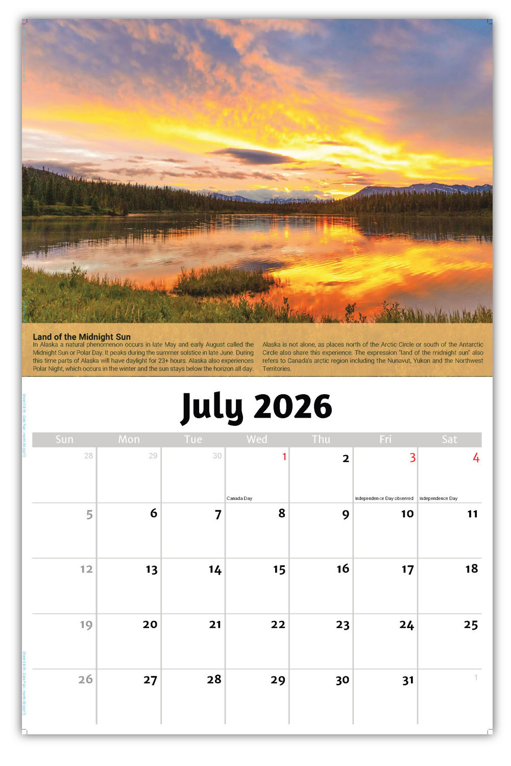 2026 Planet Earth Wall Calendar