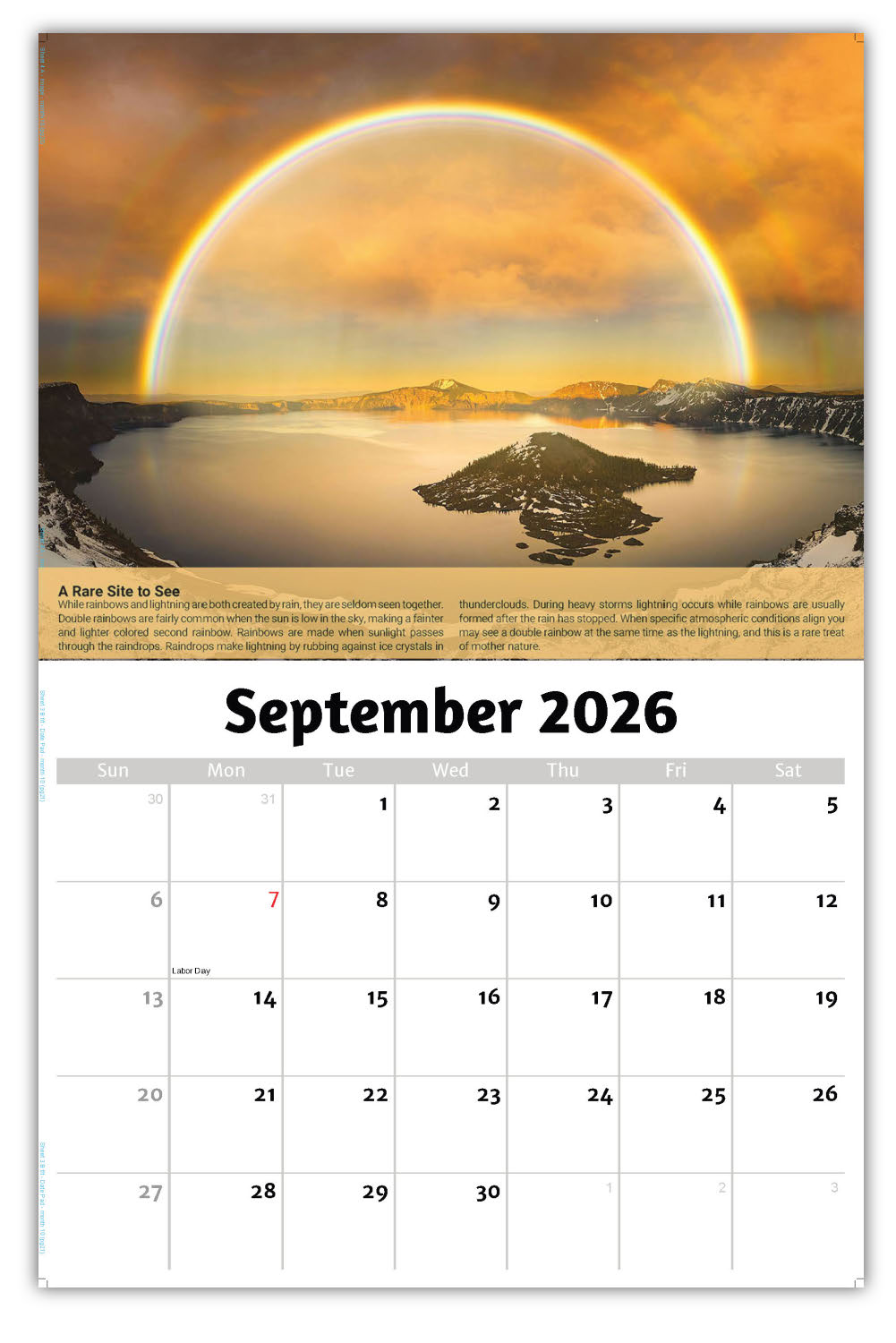 2026 Planet Earth Wall Calendar