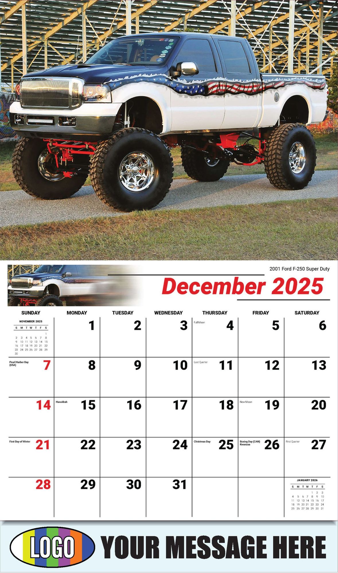 2026 Pumped-Up Pickups Business Promotional Calendar