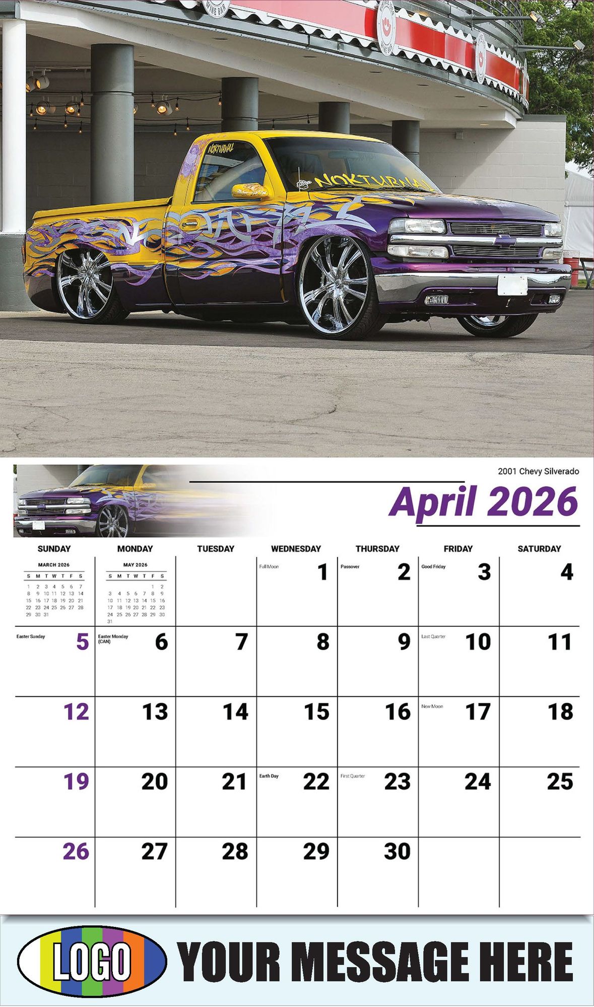 2026 Pumped-Up Pickups Business Promotional Calendar