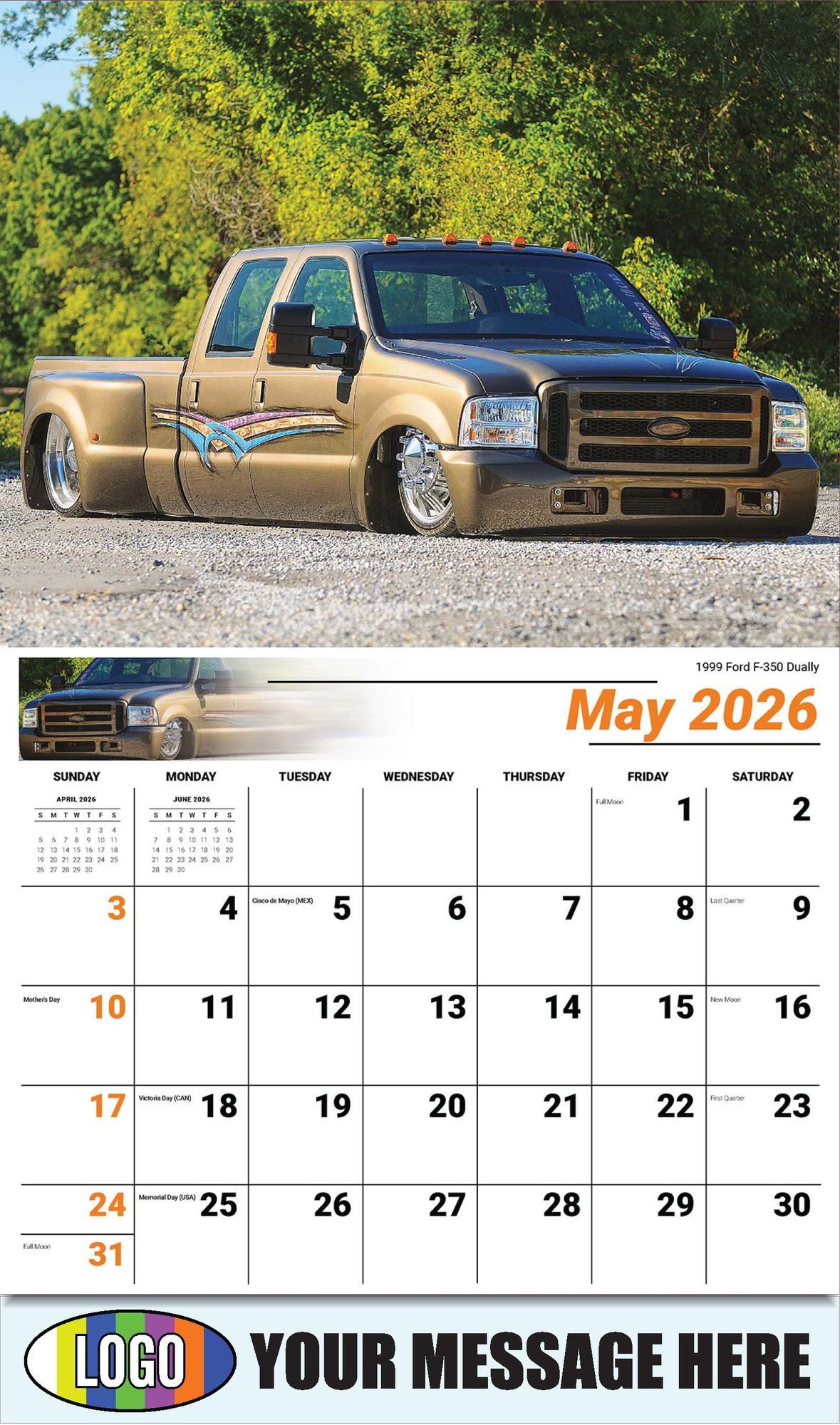 2026 Pumped-Up Pickups Business Promotional Calendar
