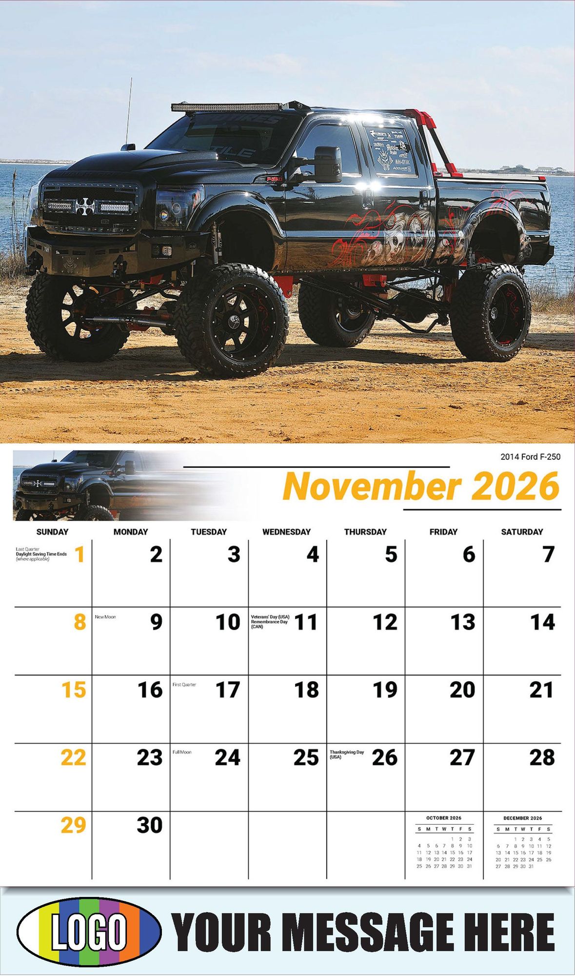 2026 Pumped-Up Pickups Business Promotional Calendar