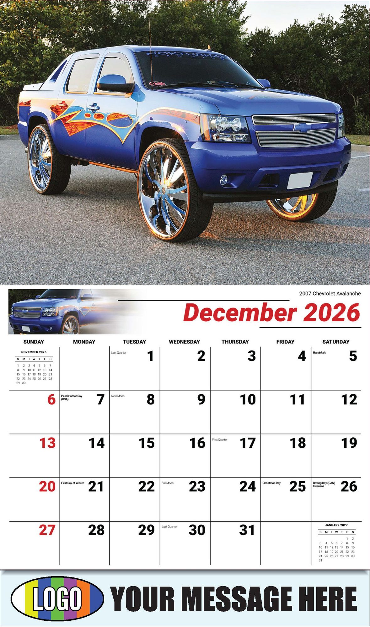 2026 Pumped-Up Pickups Business Promotional Calendar