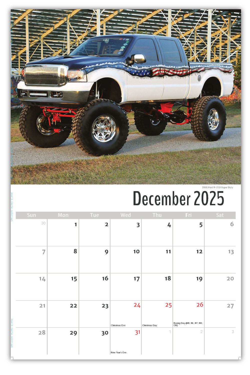 2026 Wall Calendar - Pumped-Up Pickups