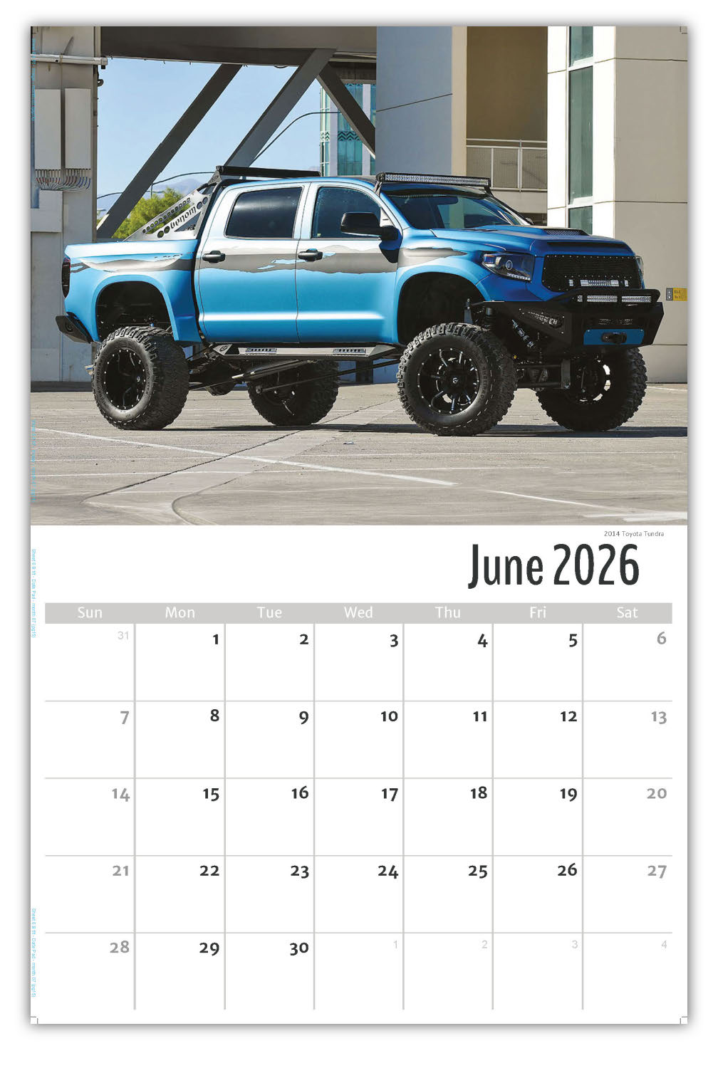 2026 Wall Calendar - Pumped-Up Pickups