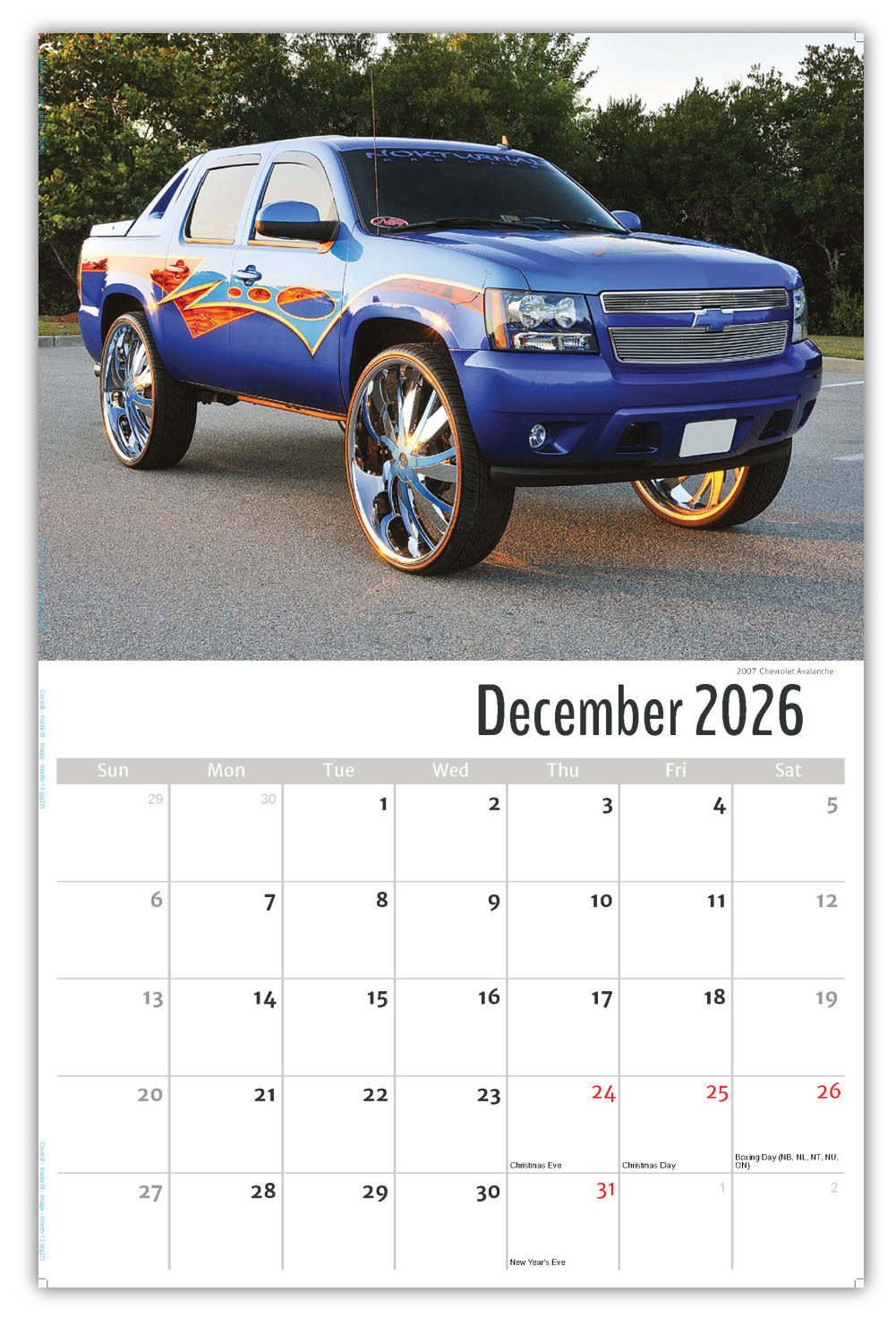 2026 Wall Calendar - Pumped-Up Pickups