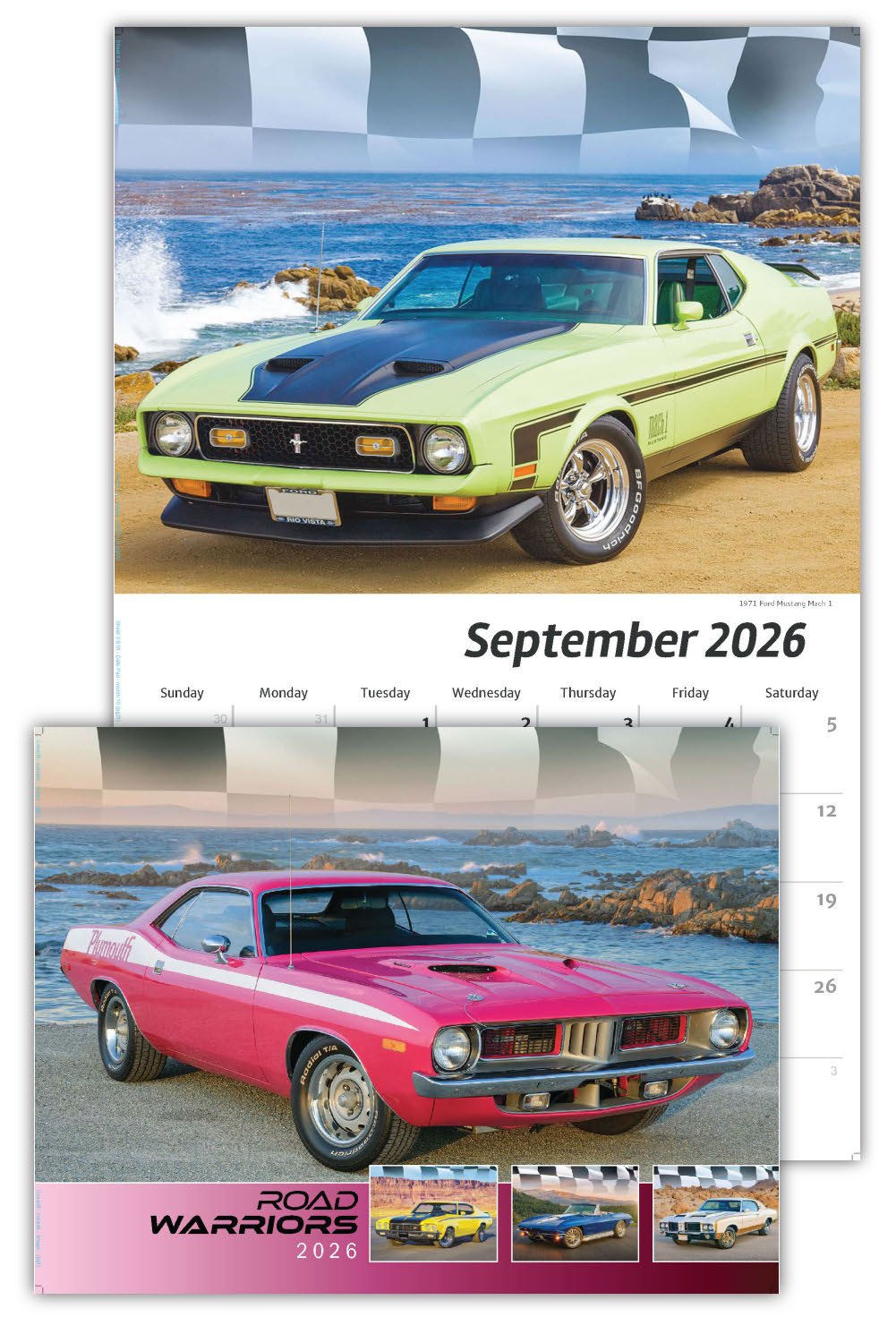 2026 Wall Calendar - Road Warriors - Hot Rods and Muscle Cars