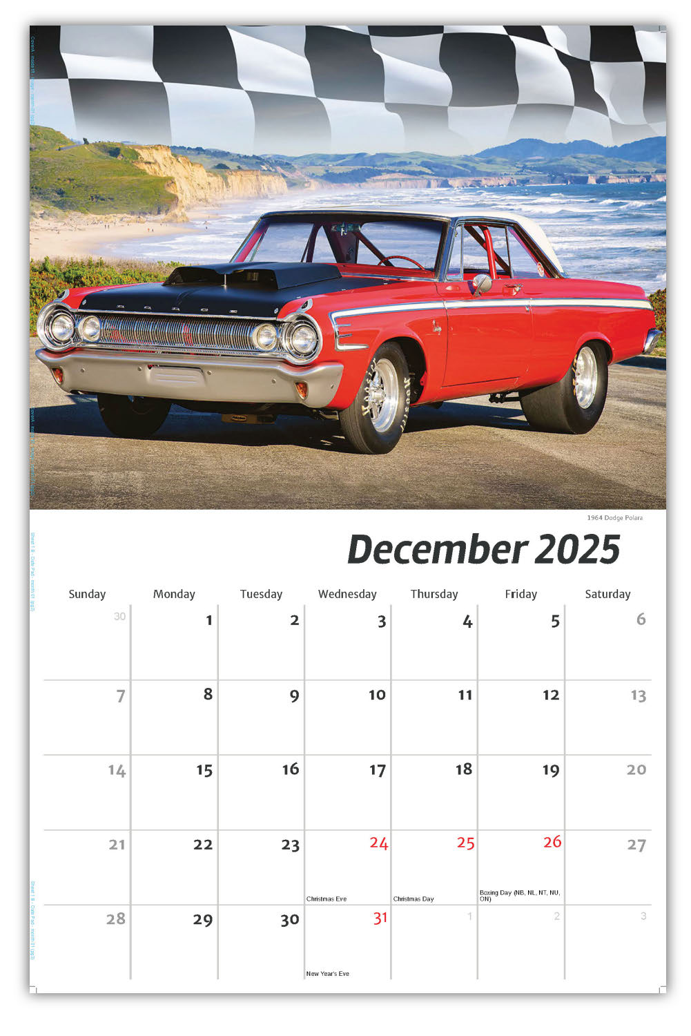 2026 Wall Calendar - Road Warriors - Hot Rods and Muscle Cars
