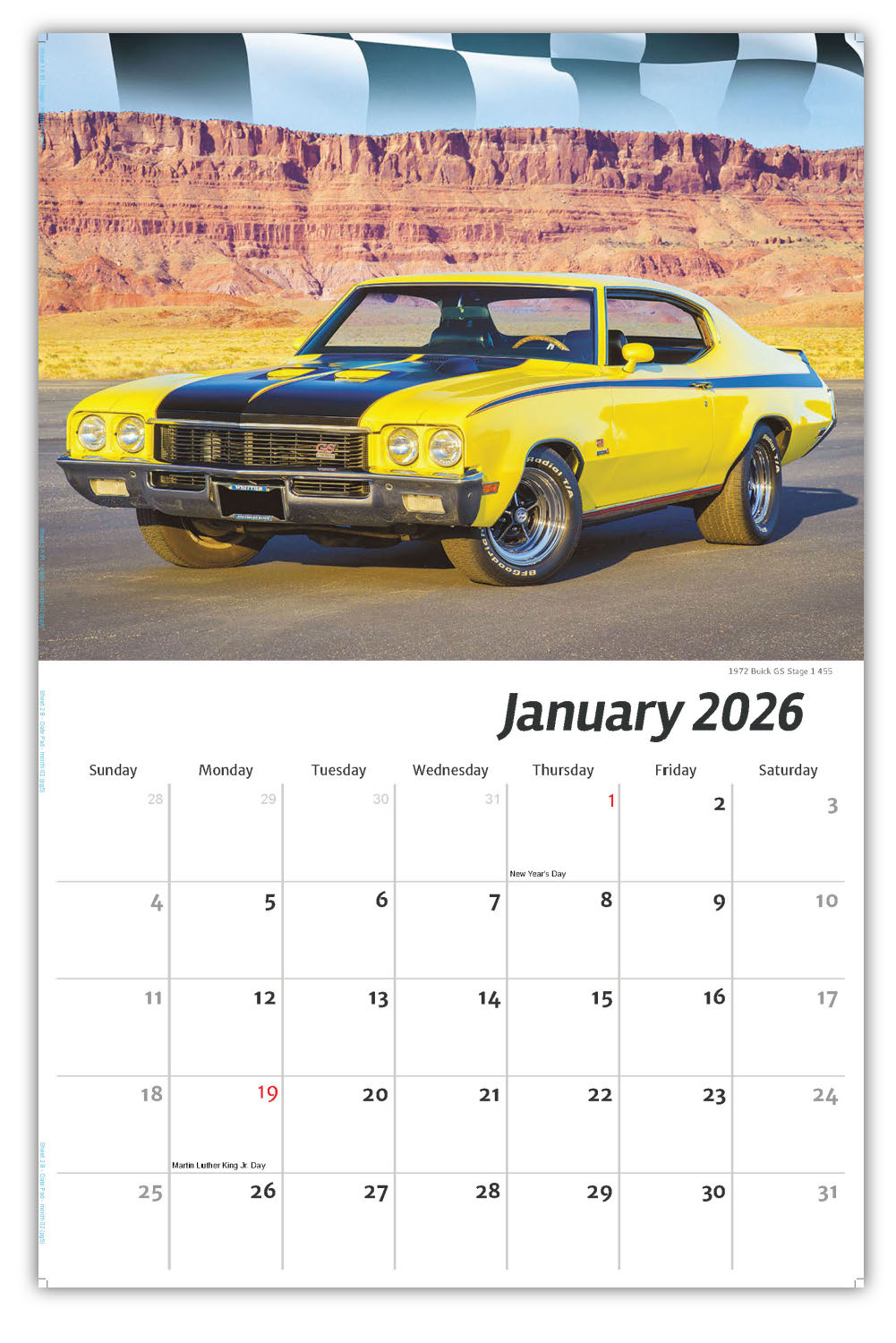 2026 Wall Calendar - Road Warriors - Hot Rods and Muscle Cars